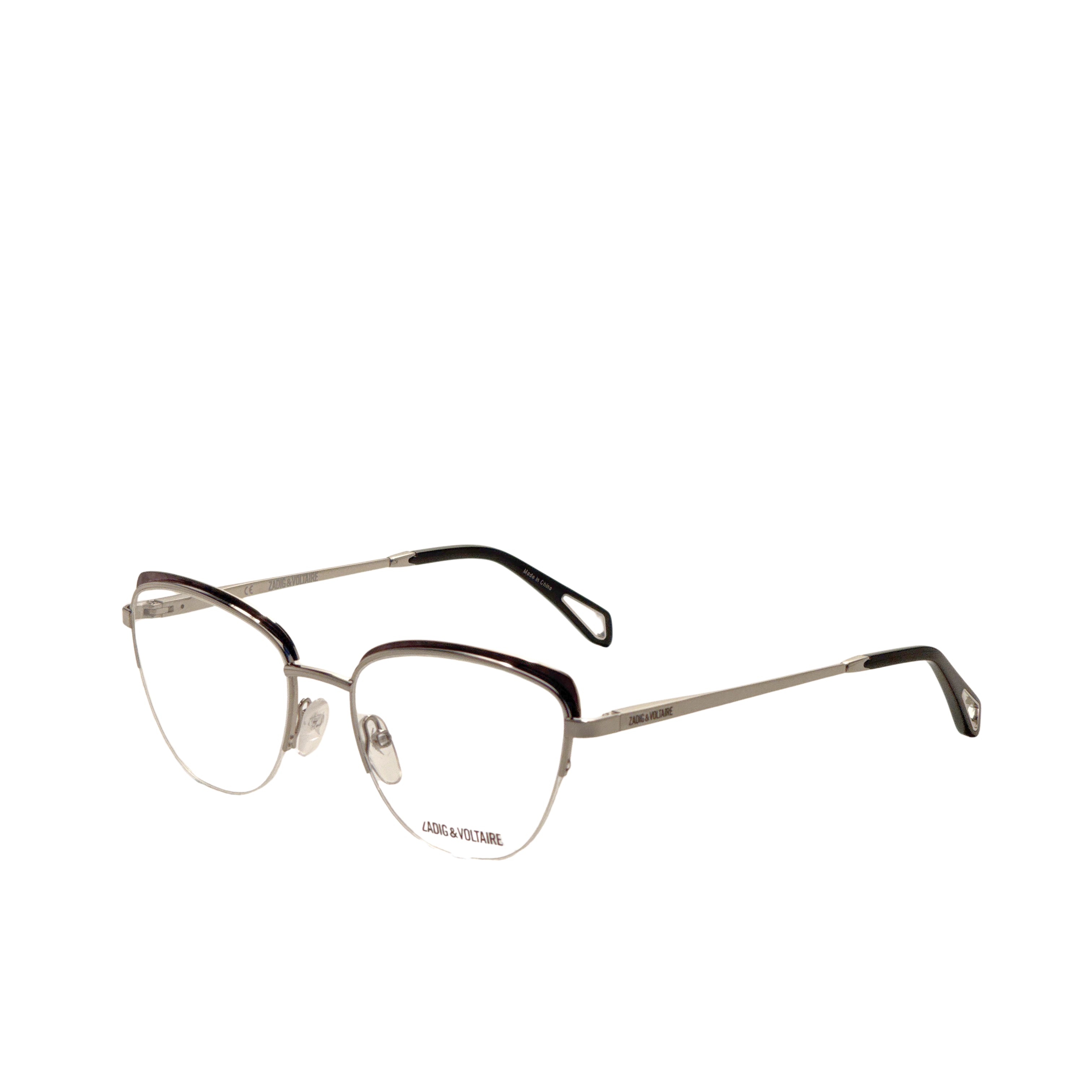 Zadig & Voltaire Women's 52 mm Palladium Dark Havana Eyeglasses VZV314N-520588