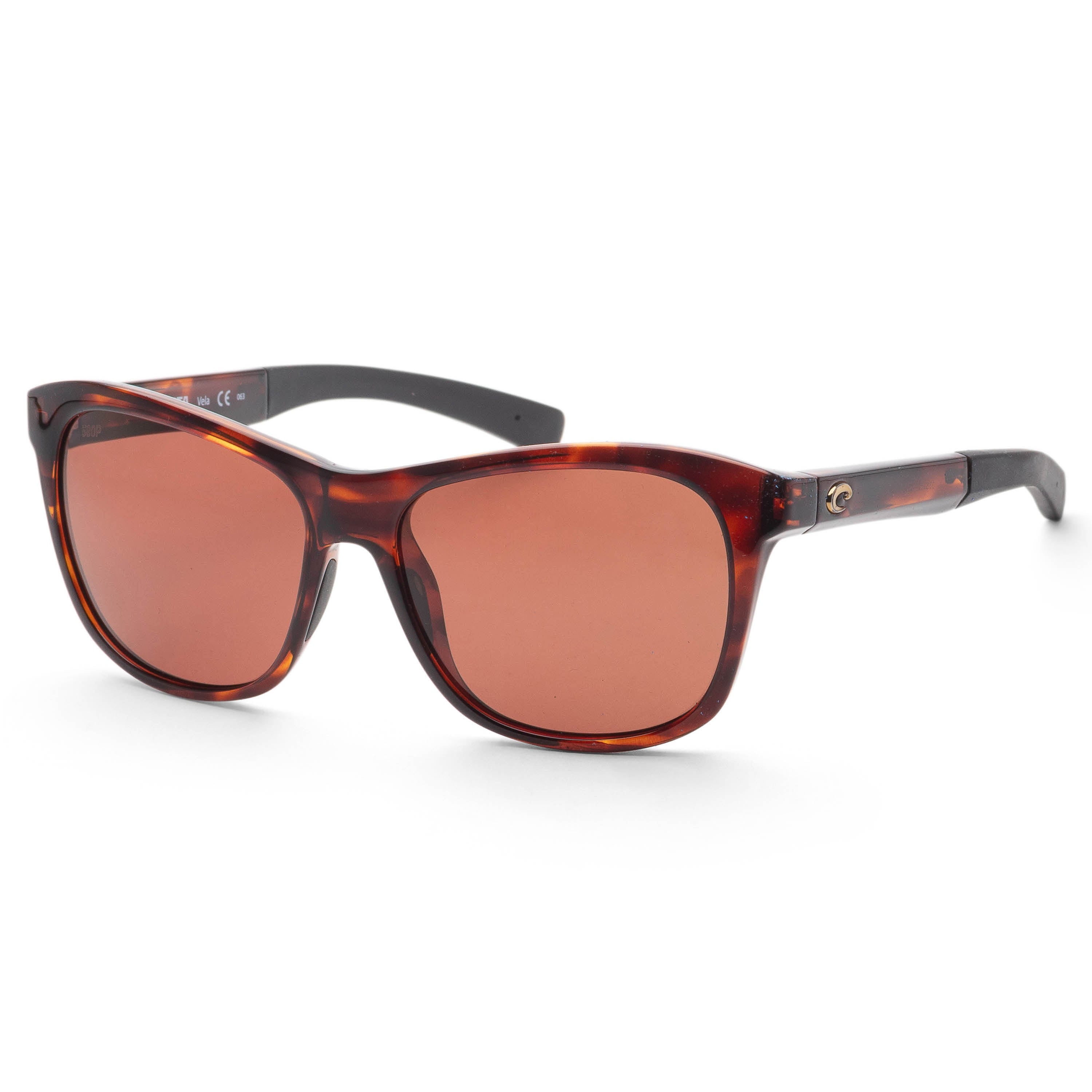 Costa del Mar Men's Vela 56mm Tortoise Polarized Sunglasses 6S9027-902703-56