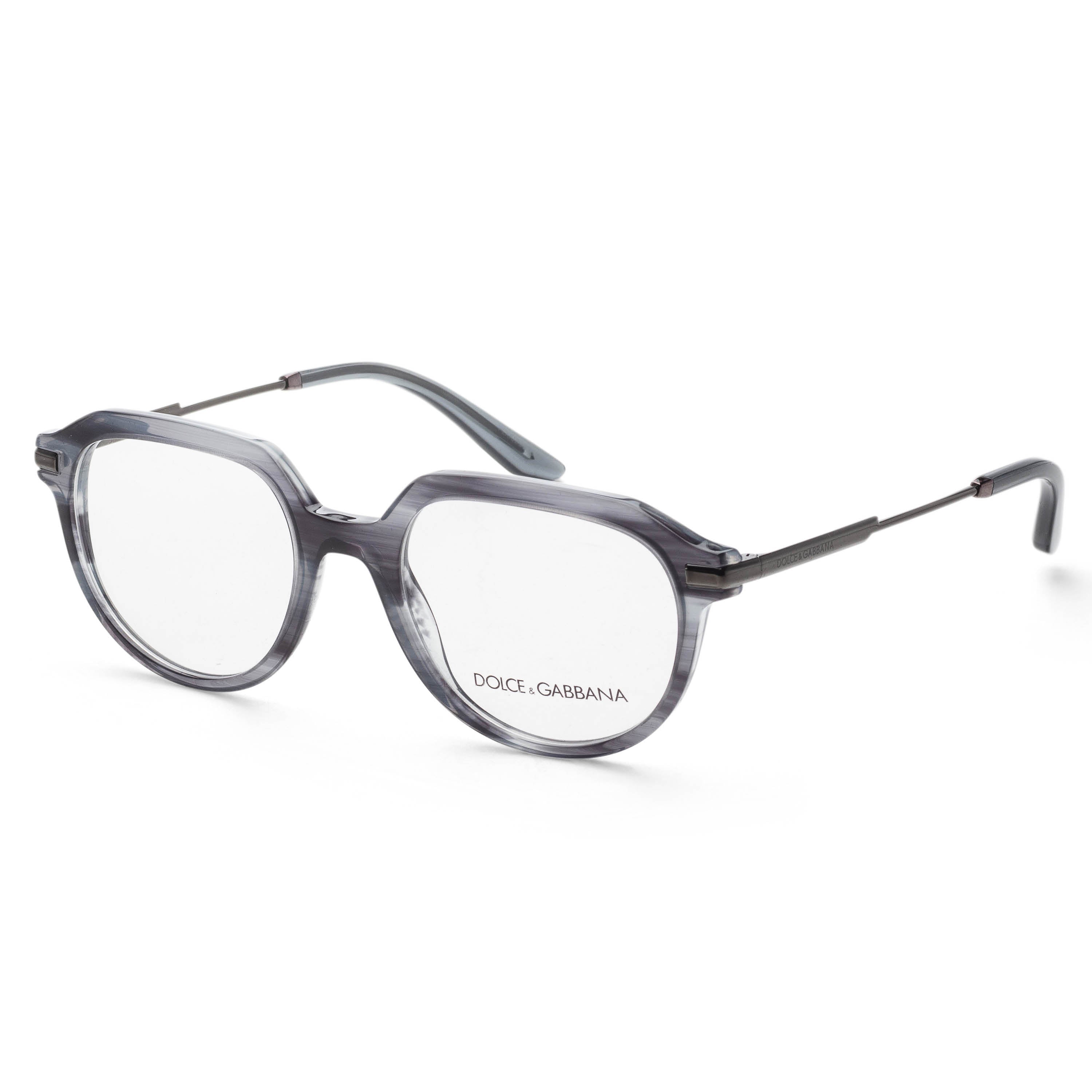 Dolce & Gabbana Men's 52mm Striped Grey Eyeglasses DG3402-3449-52