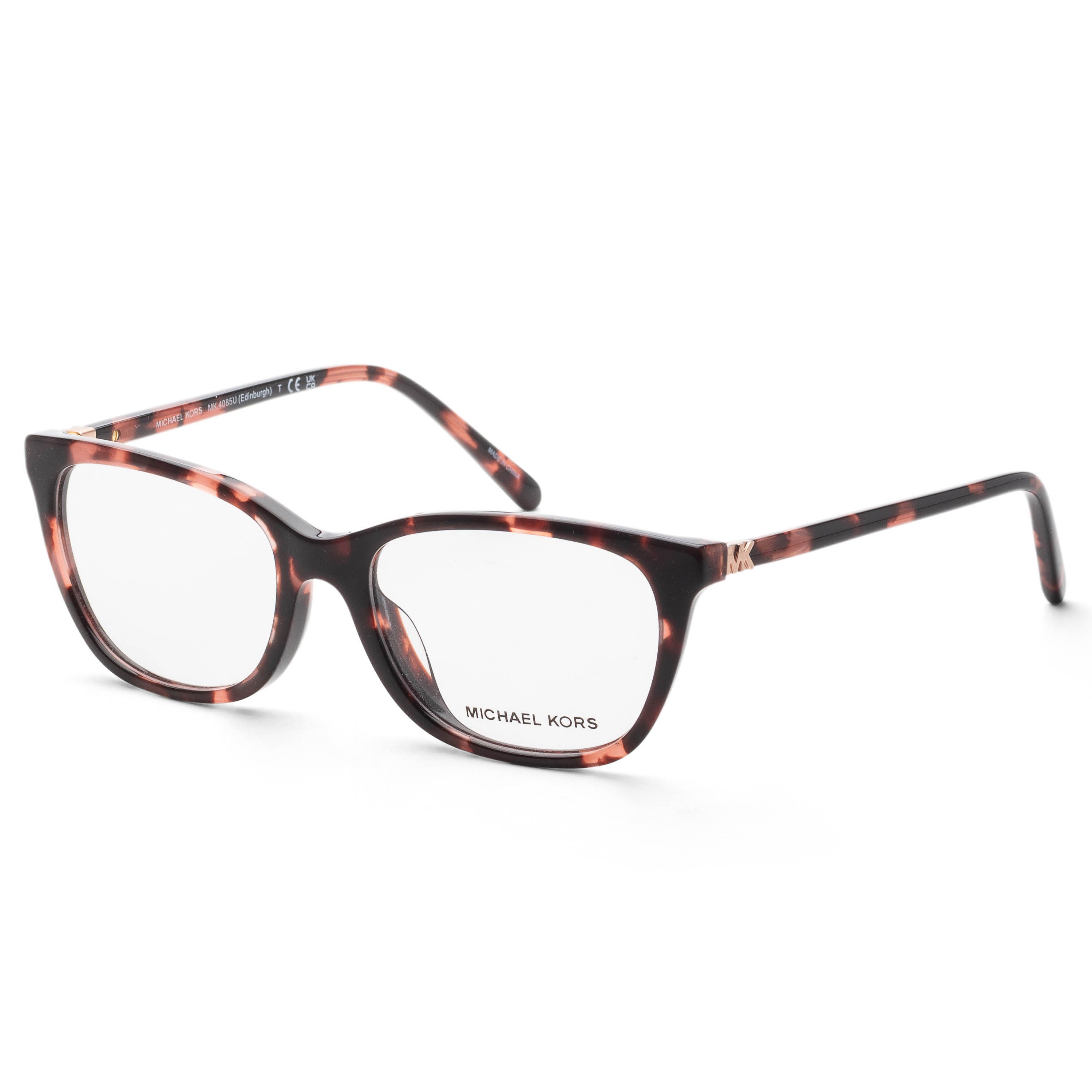 Michael Kors Women's Edinburgh 52mm Bio Pink Tortoise Eyeglasses MK4085U-3009-52