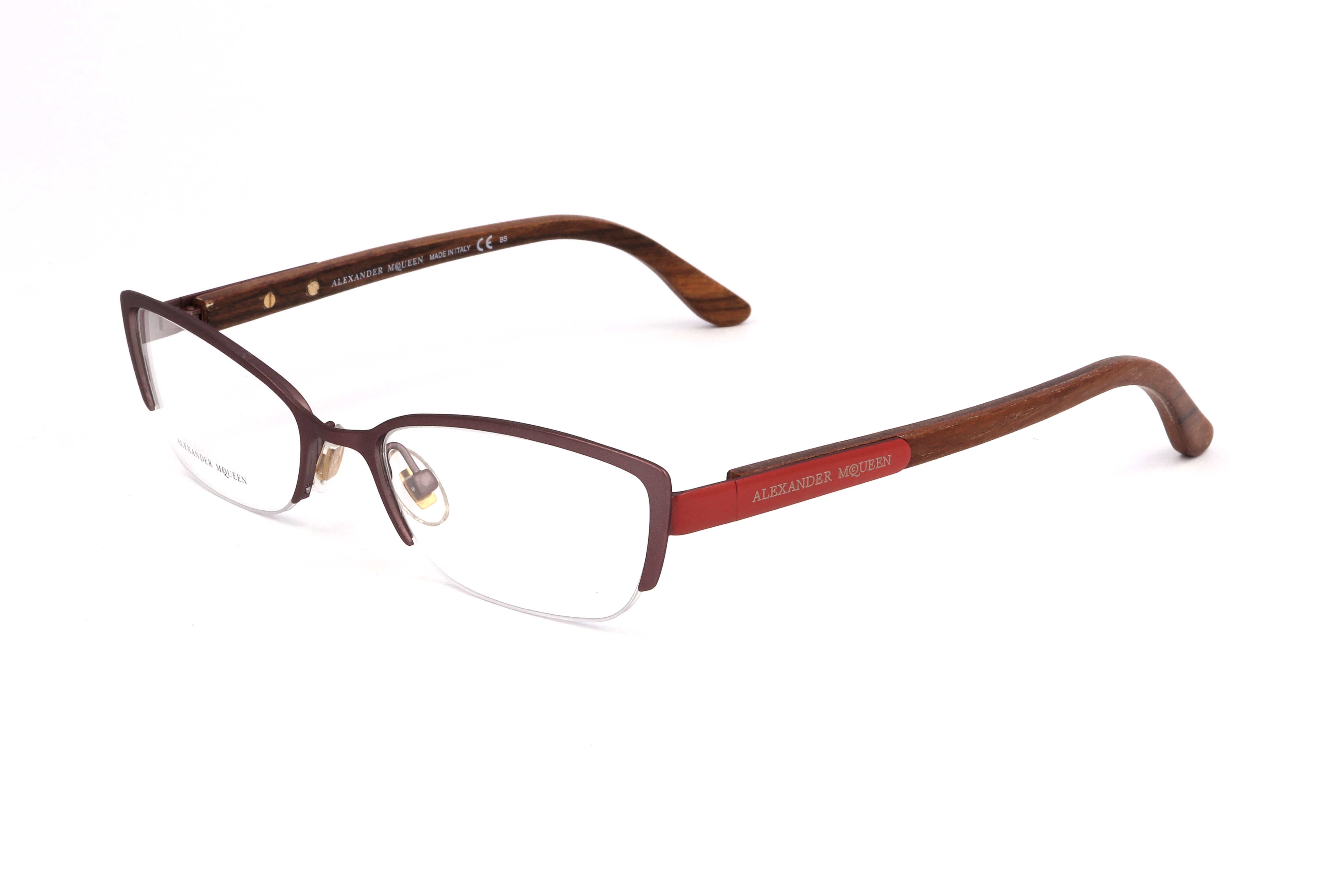 Alexander McQueen Women's 53mm Semimatte Burgundy Red Eyeglasses AMQ-4183-WCV-53
