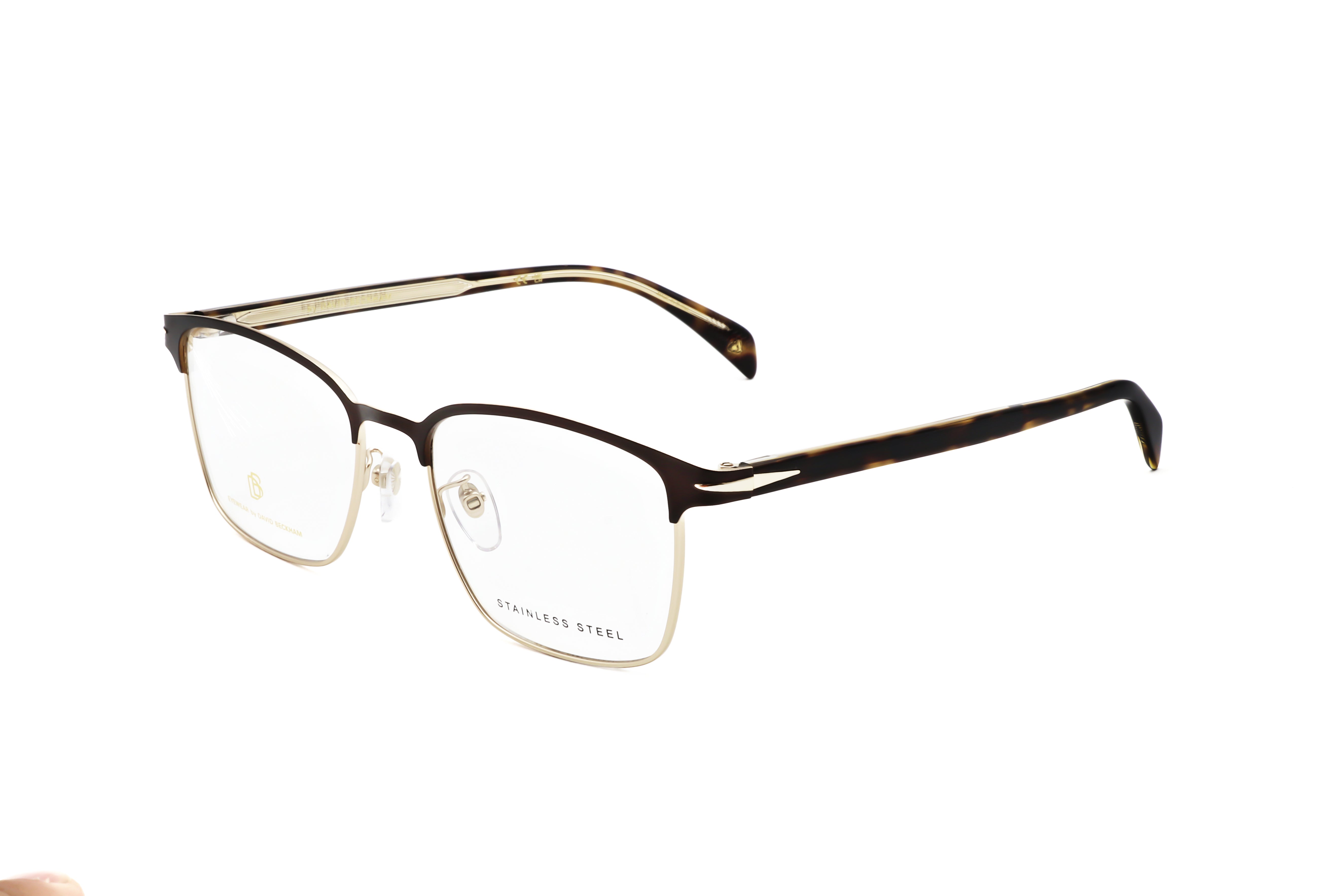 David Beckham Men's 55mm Matte Brown Gold Eyeglasses DB1059-F-UFM-55