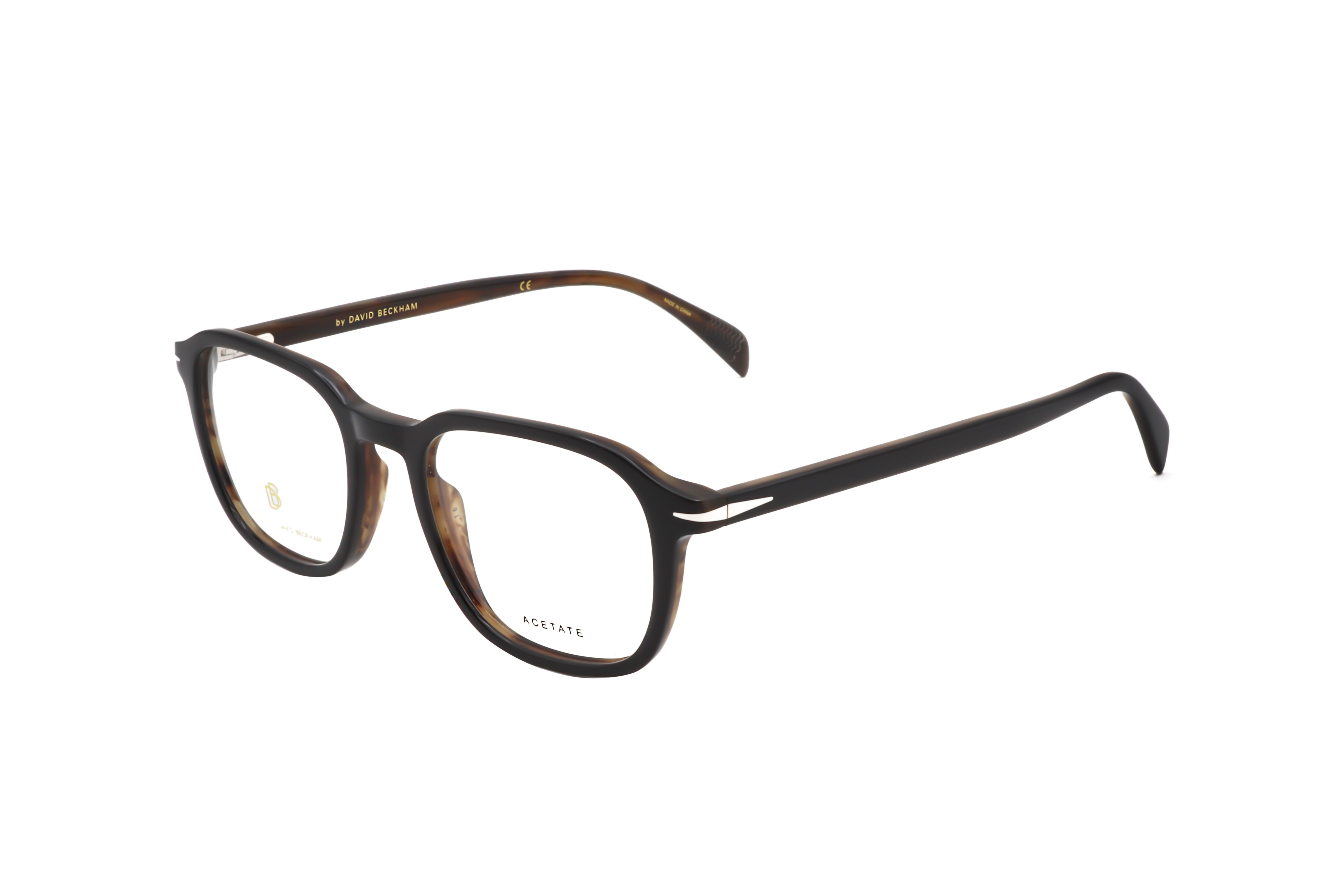 David Beckham Men's 51mm Black Striped Brown Eyeglasses DB1084-05K-51