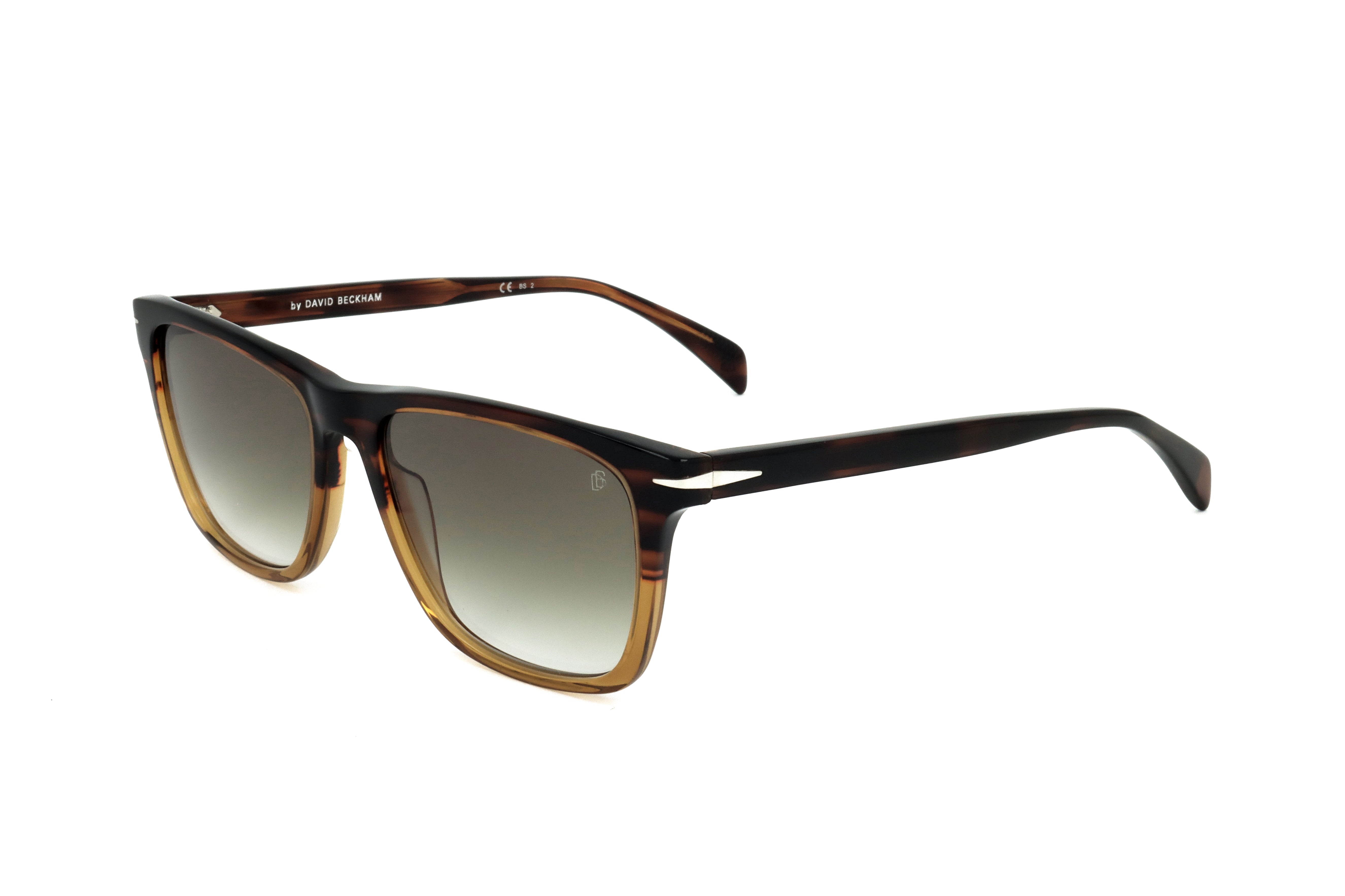 David Beckham Men's 55 mm Brown Striped Brown Sunglasses DB1092-S-WGW-55