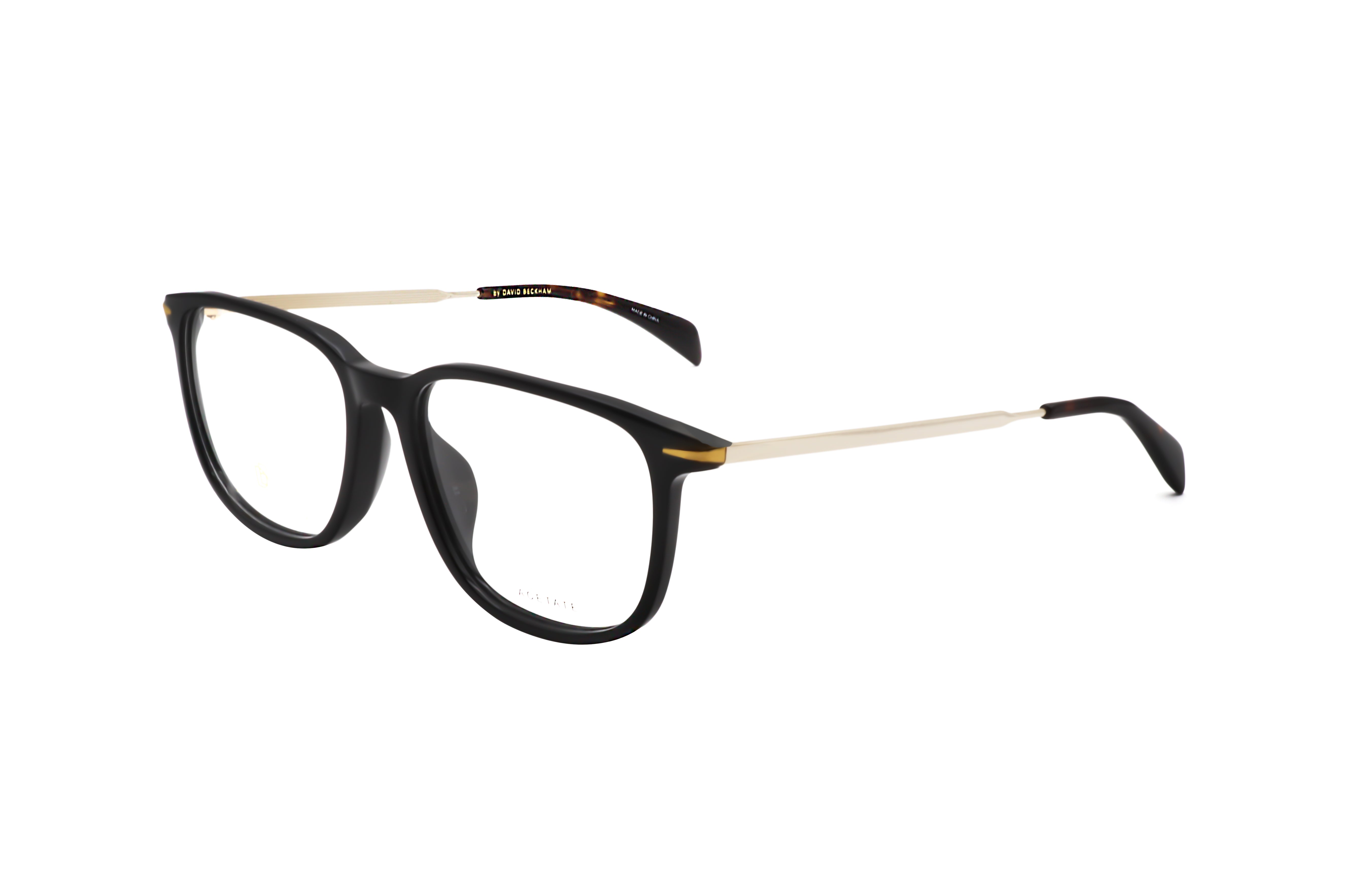 David Beckham Men's 55mm Black Gold Eyeglasses DB7074-F-2M2-55