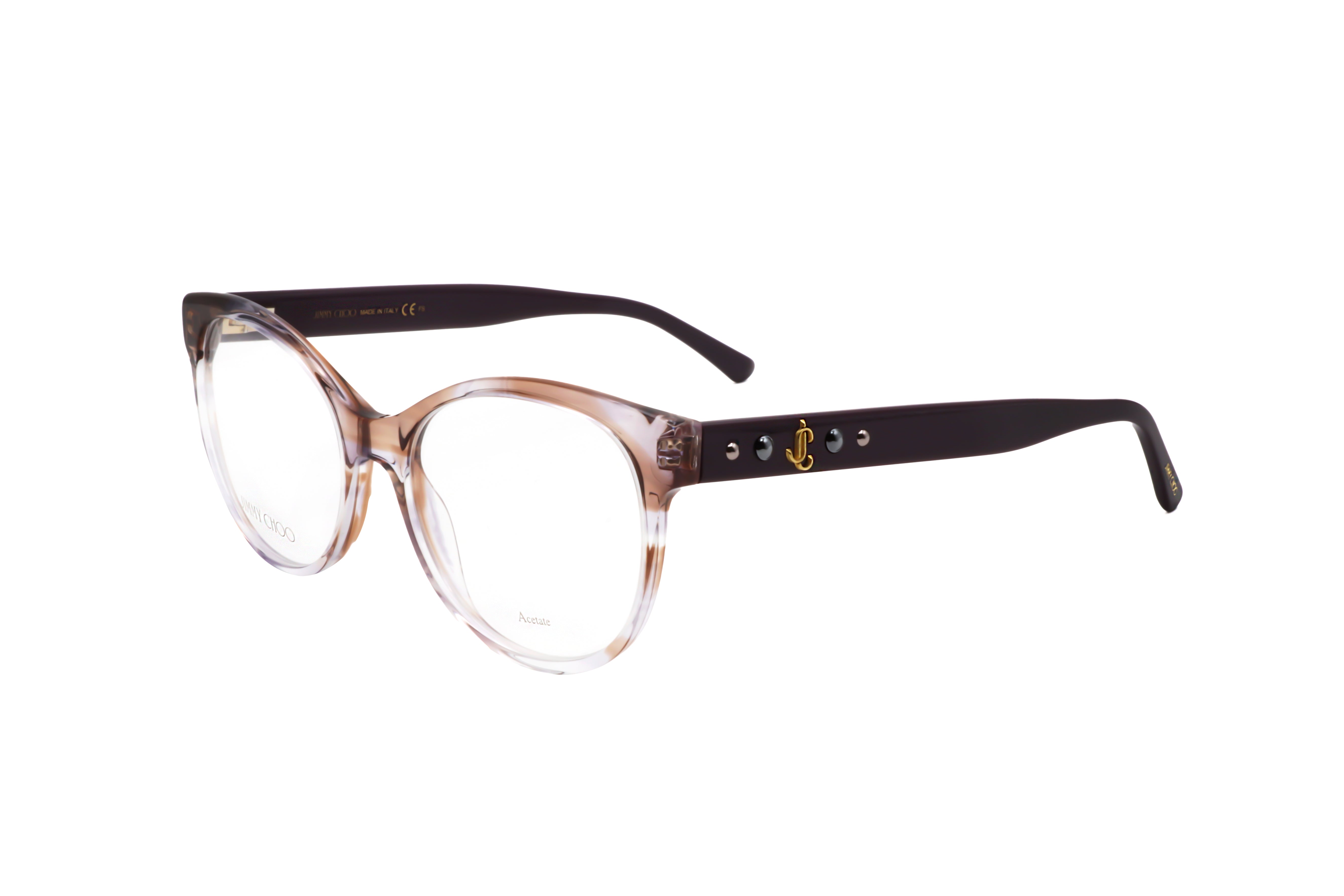 Jimmy Choo Women's 53mm Striped Violet Eyeglasses JC336-FF6-53