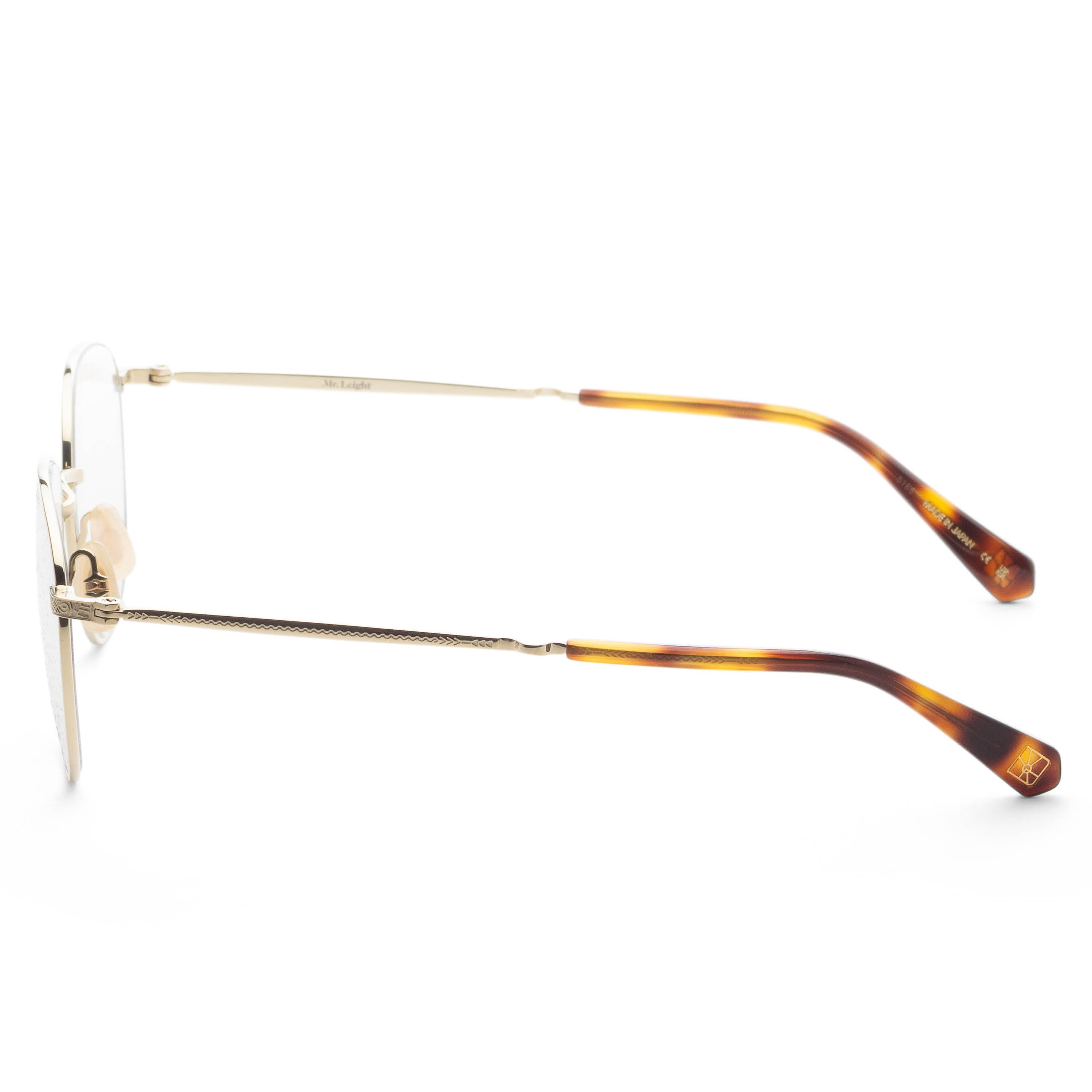 Garrett Leight Unisex GRIFFITH III C 51mm White Gold Tortoise Eyeglasses ML3035