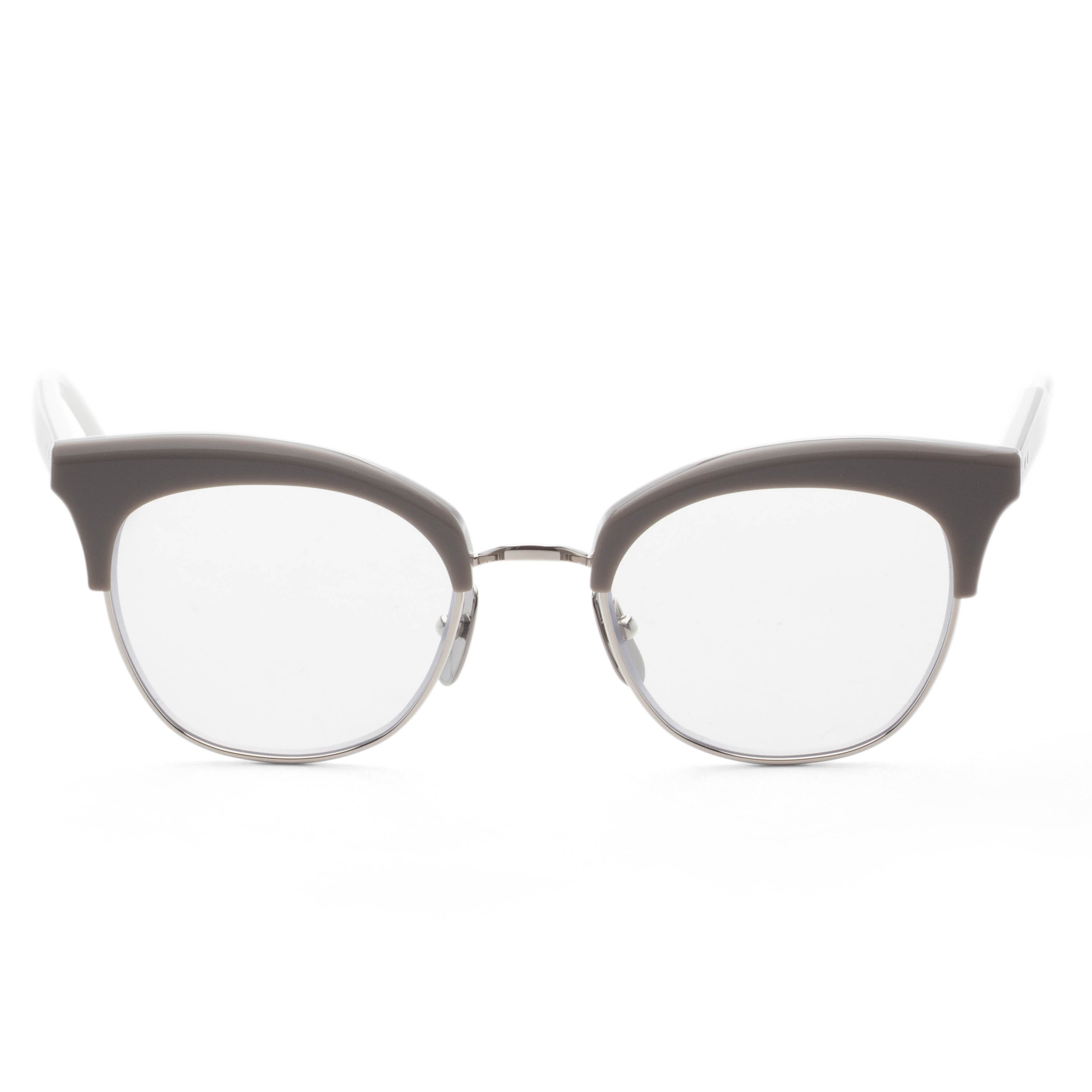 Thom Browne Womens Novelty 51mm Grey White Back Silver Eyeglasses TB507-BGRYSLV51