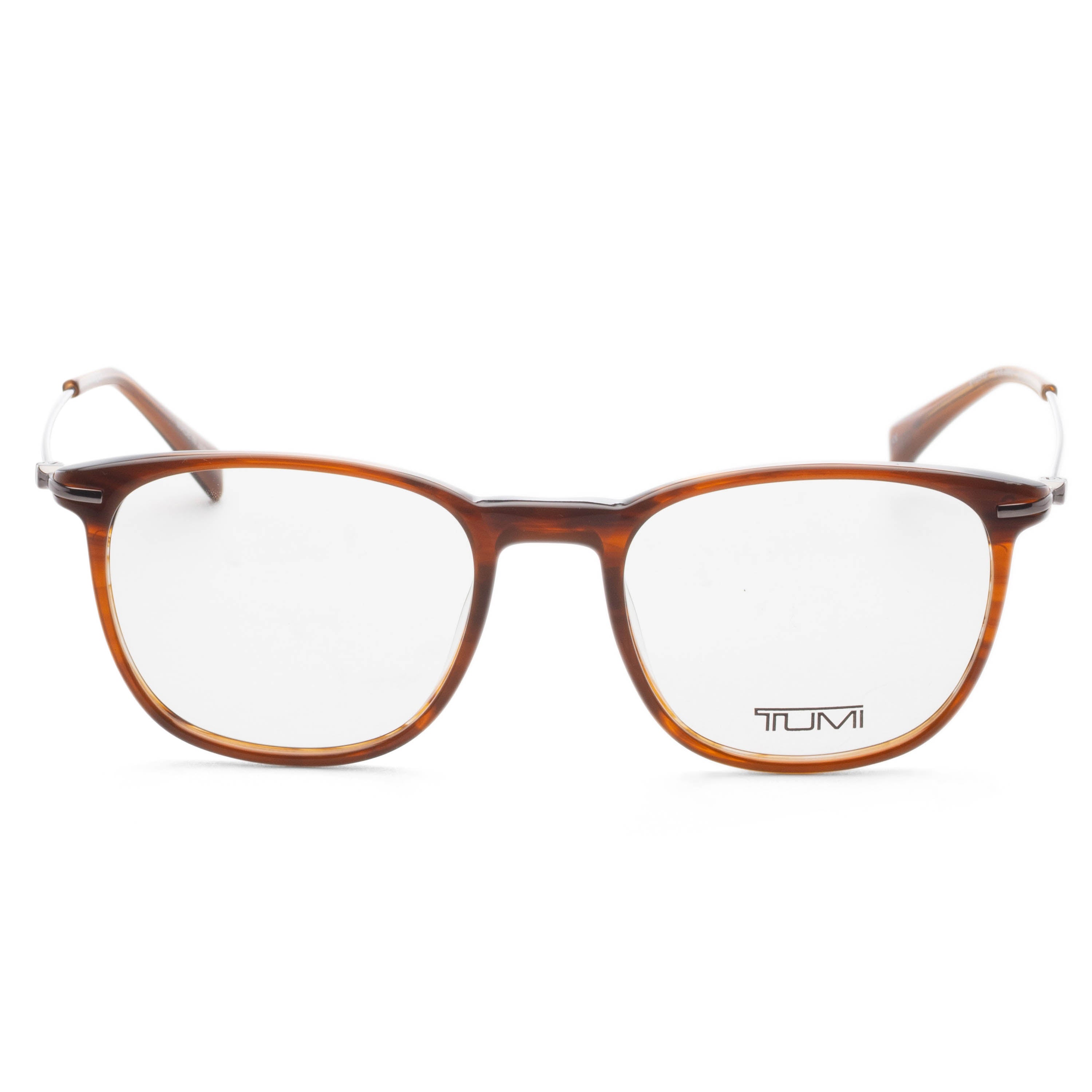 Tumi Men's 51mm Straited Brown Eyeglasses VTU5125103BQ