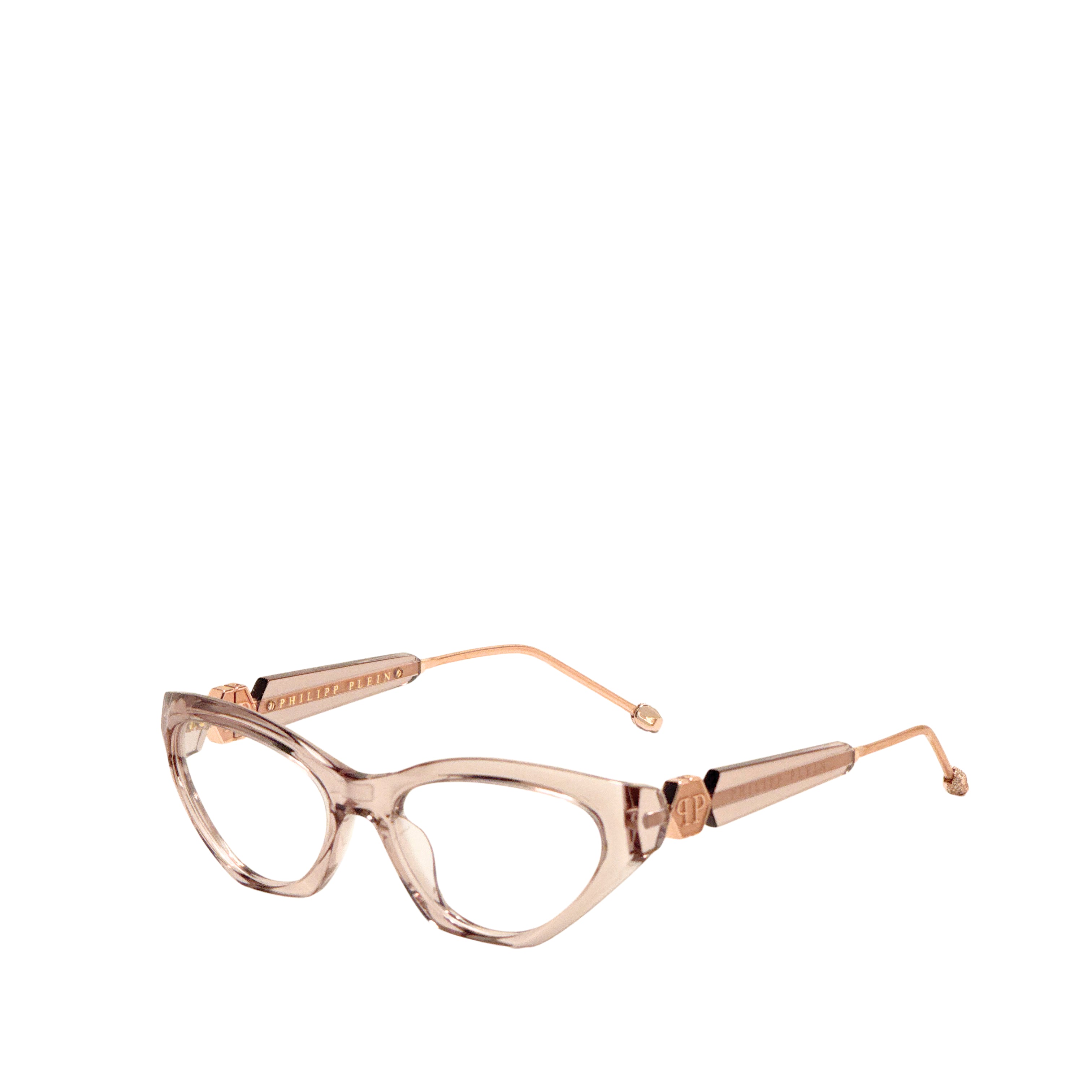 Philipp Plein Women's 55mm Transparent Beige Eyeglasses VPP069S5507T1