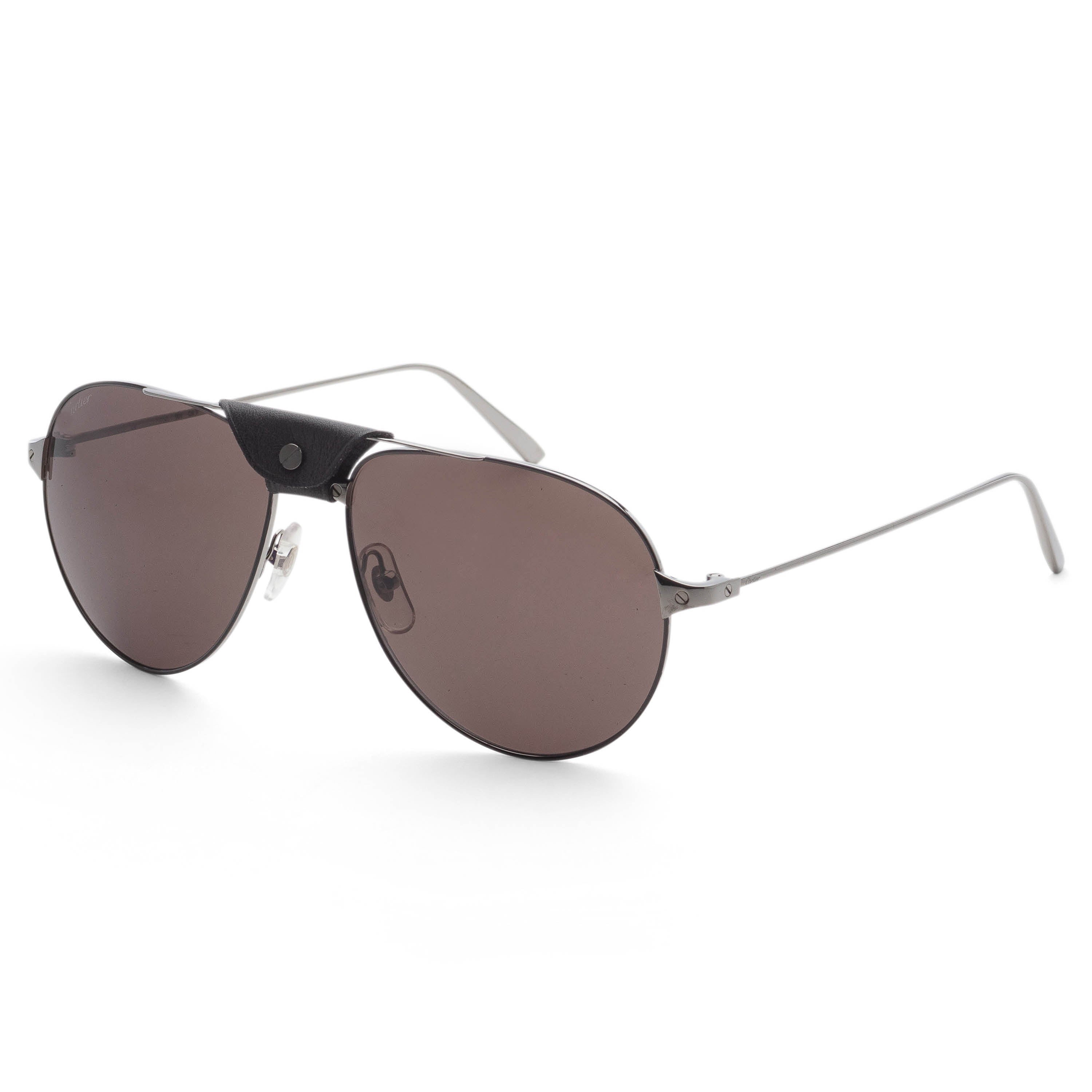 Cartier Men's Santos de Cartier 59mm Black Ruthenium Sunglasses CT0038S-001