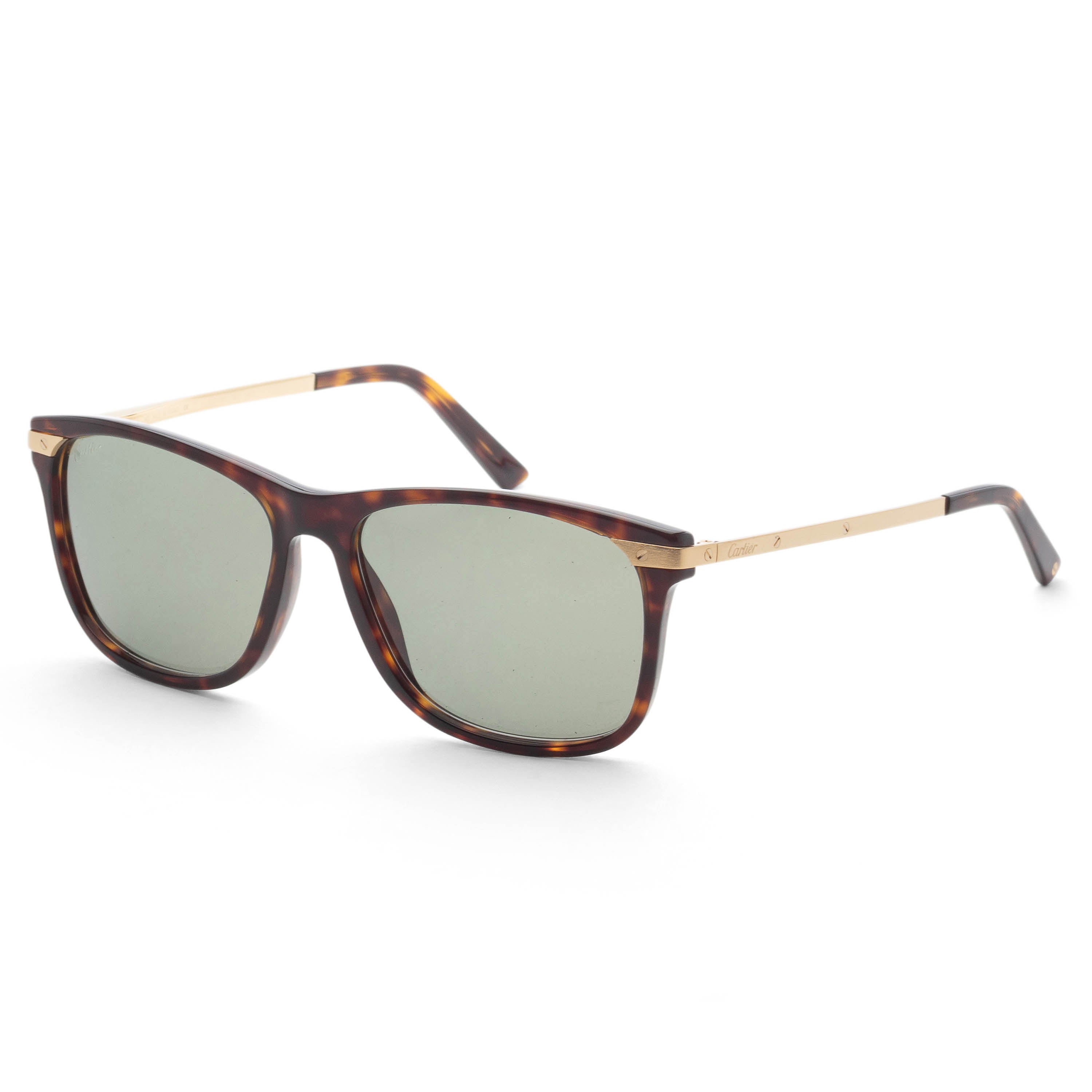 Cartier Unisex 57mm Havana Gold Sunglasses CT0104S-002