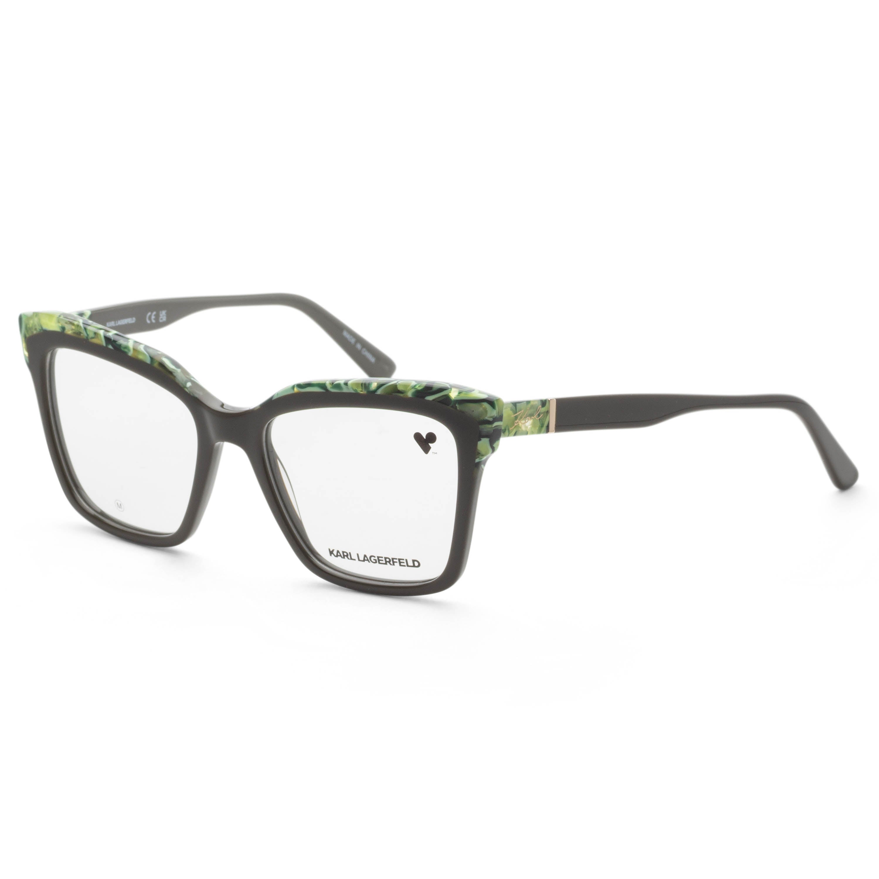 Karl Lagerfeld Women's 52mm Olive Green Marble Eyeglasses KL6130-309-52