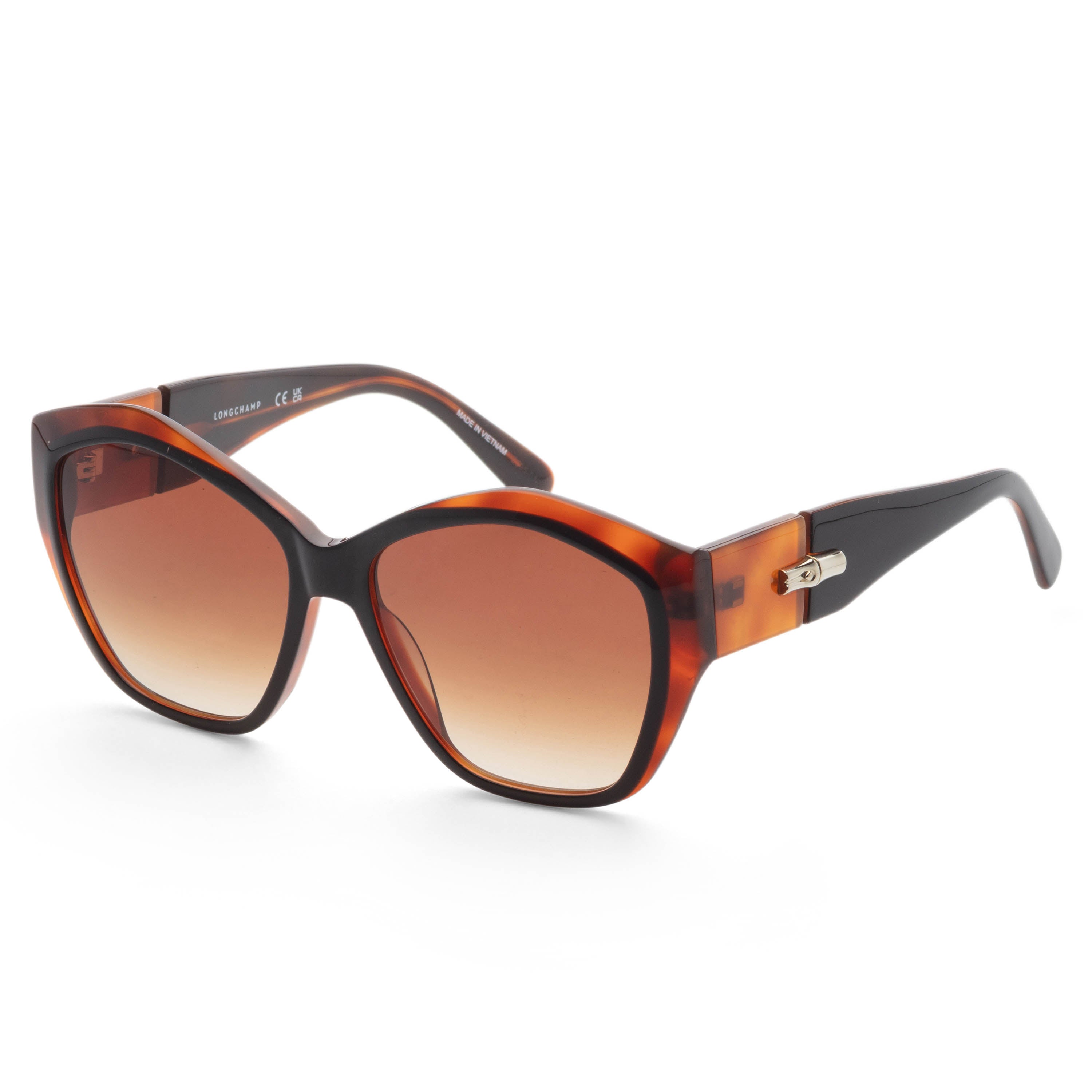 Longchamp Women's 57mm Black Havana Honey Sunglasses LO712SN-011-57