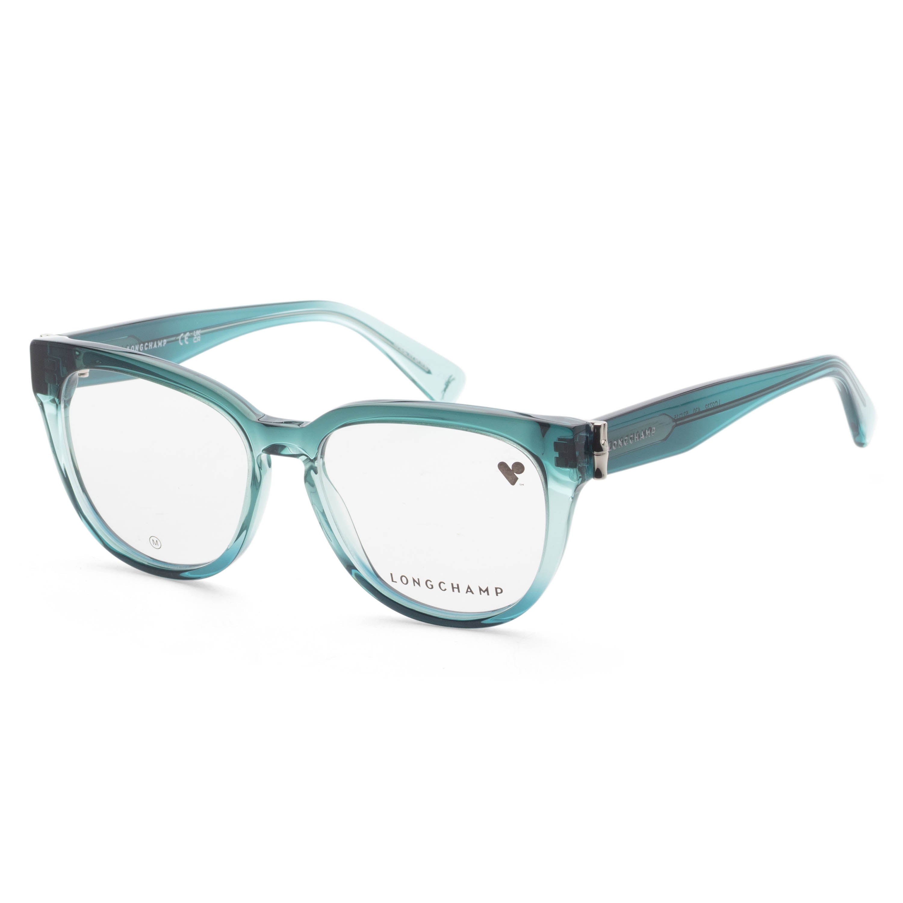 Longchamp Women's 52mm Transparent Gradient Petrol Eyeglasses LO2732-430
