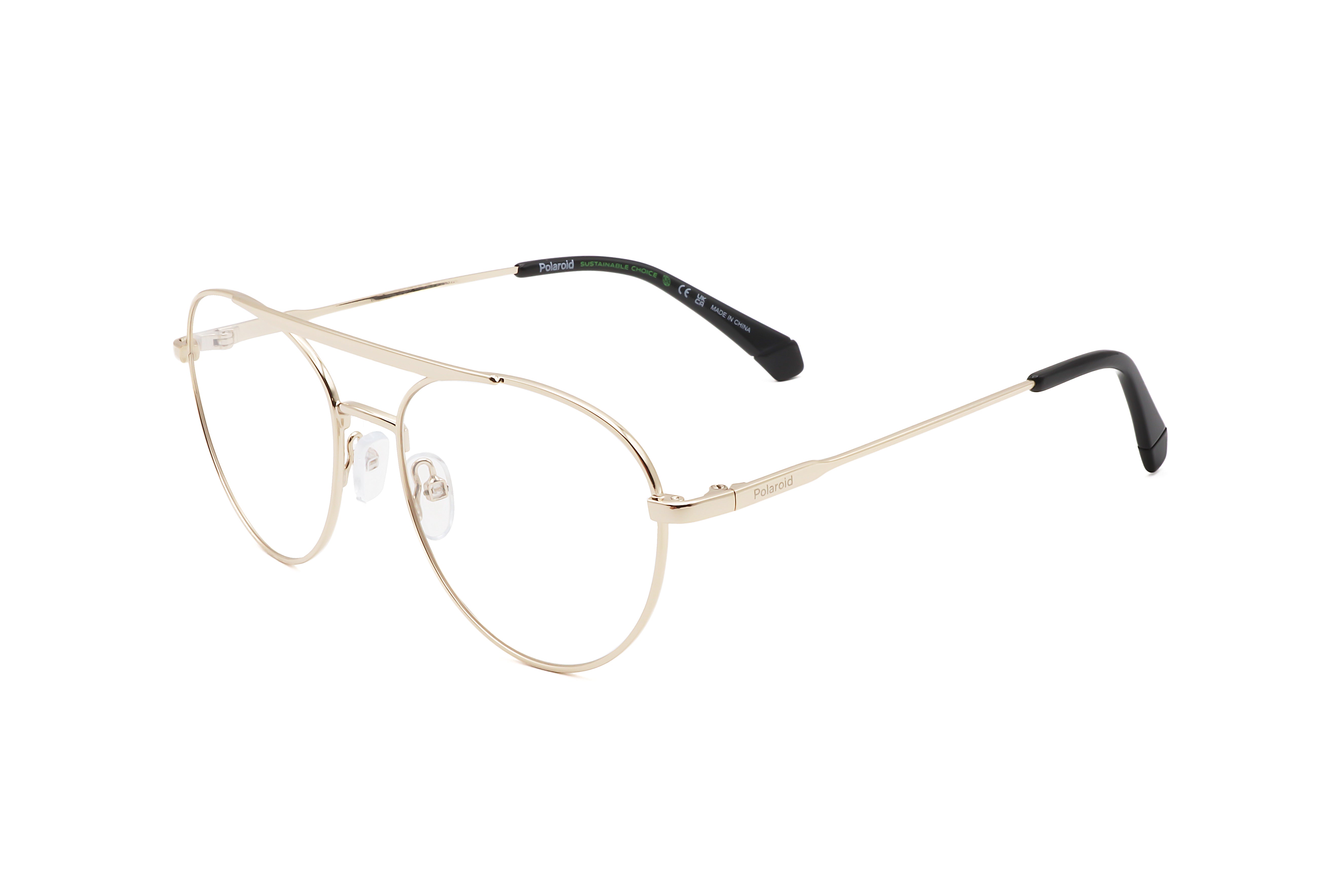 Polaroid Unisex 55 mm Gold Eyeglasses PLDD513-J5G-55