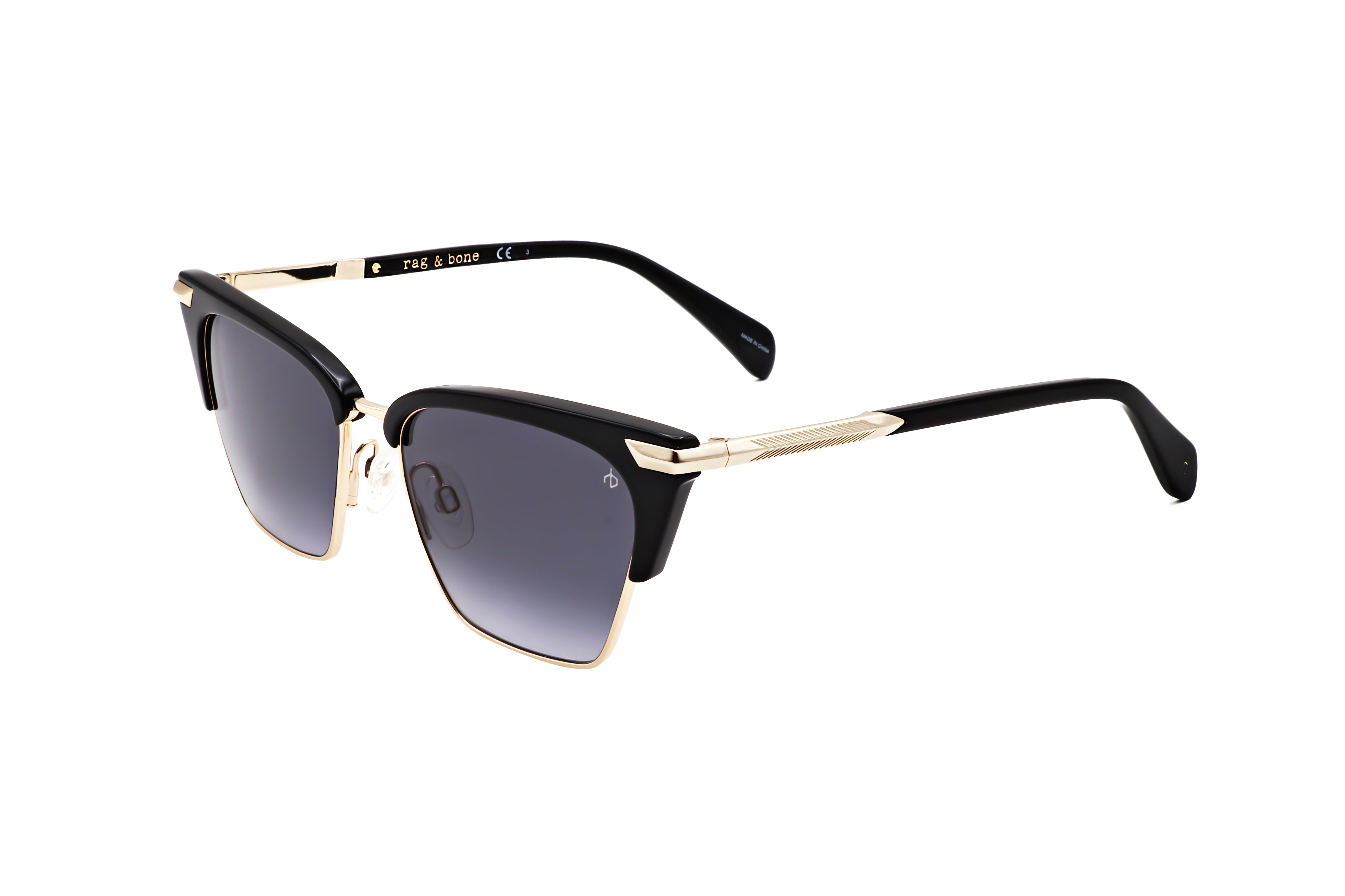 Rag & Bone Women's 53mm Black Sunglasses RNB1053-S-807-53