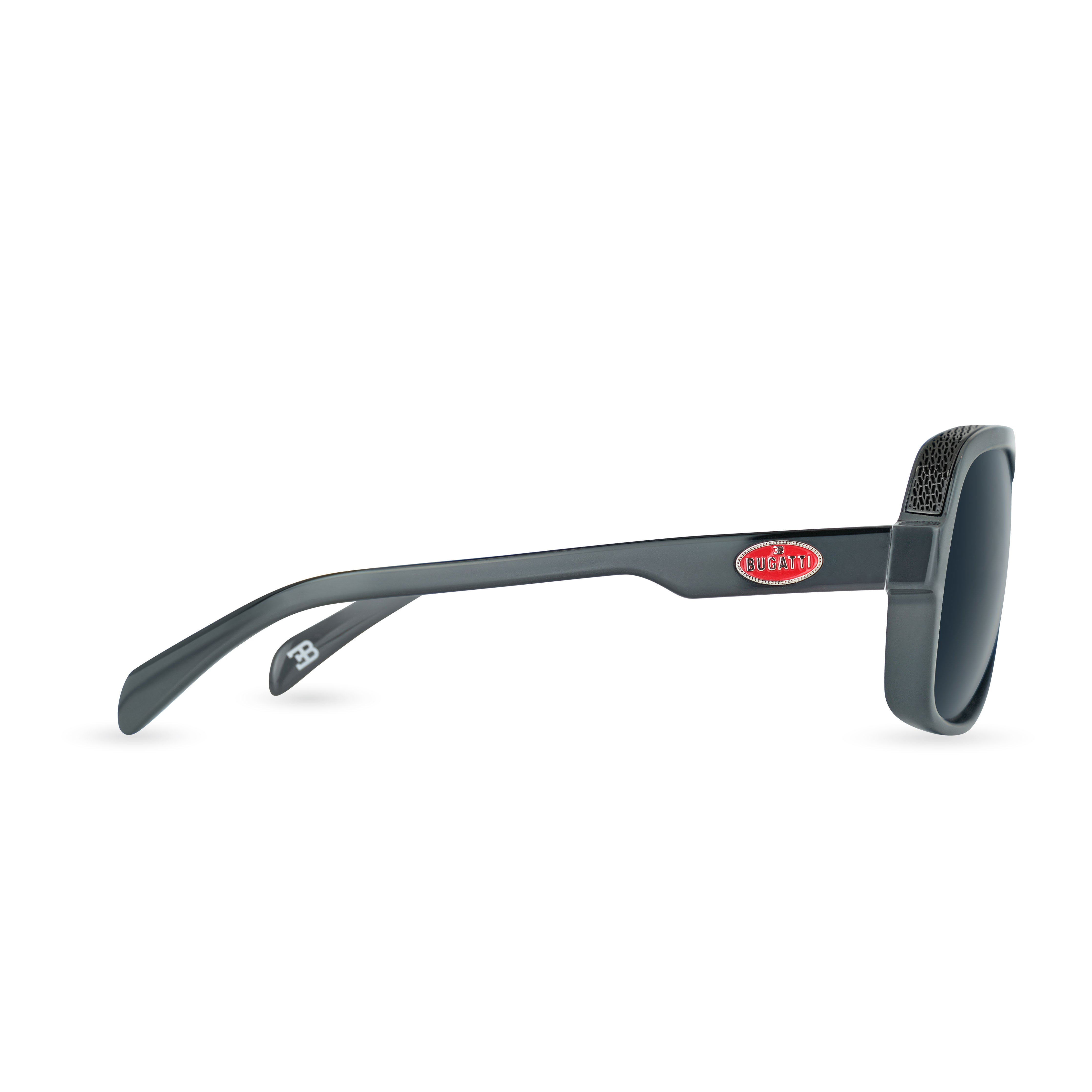 Bugatti Men's 60mm Grey Black PVD Sunglasses 06-GCRY