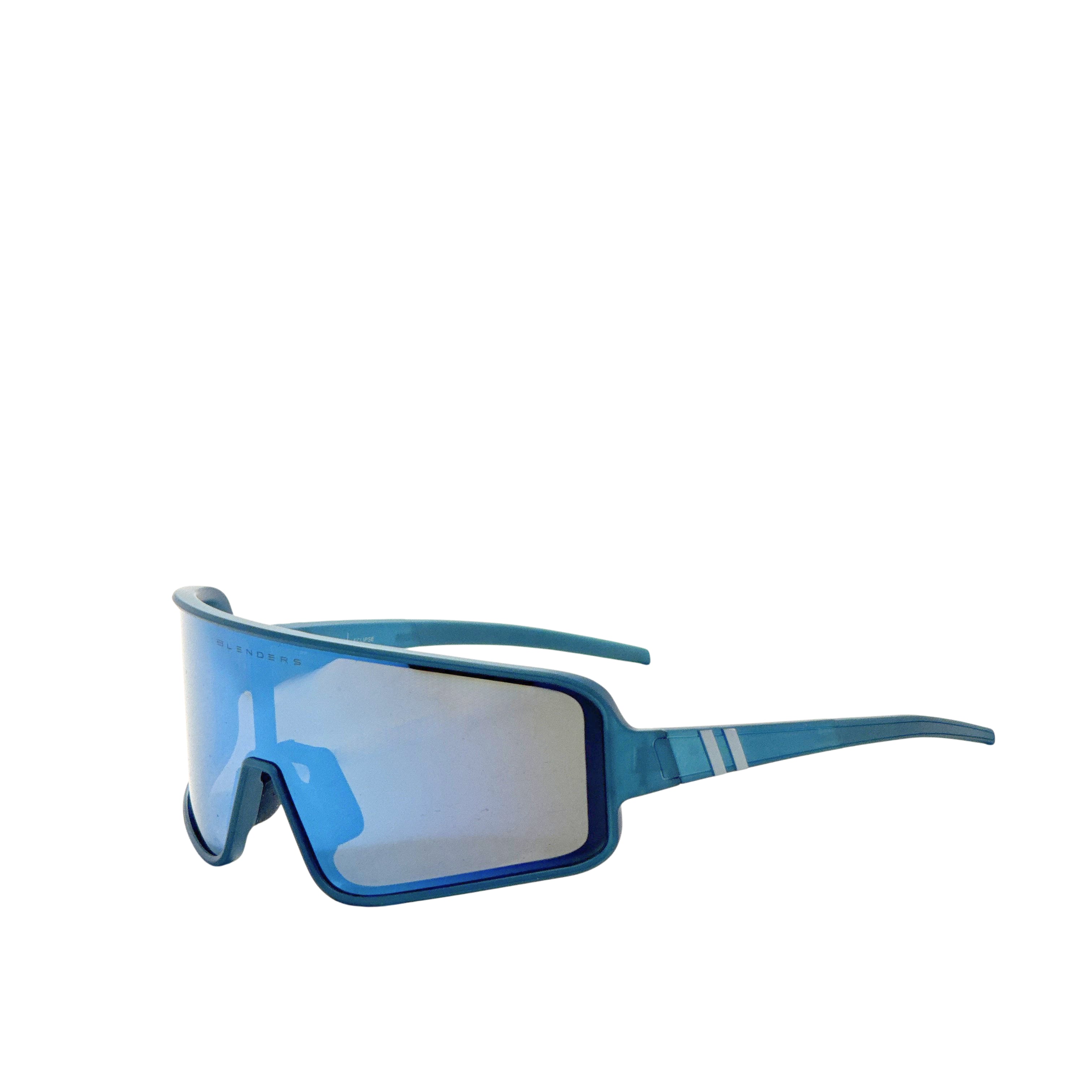 Blenders Unisex Eclipse 99mm Satin Metallic Blue Polarized Sunglasses 206009PJP99C3