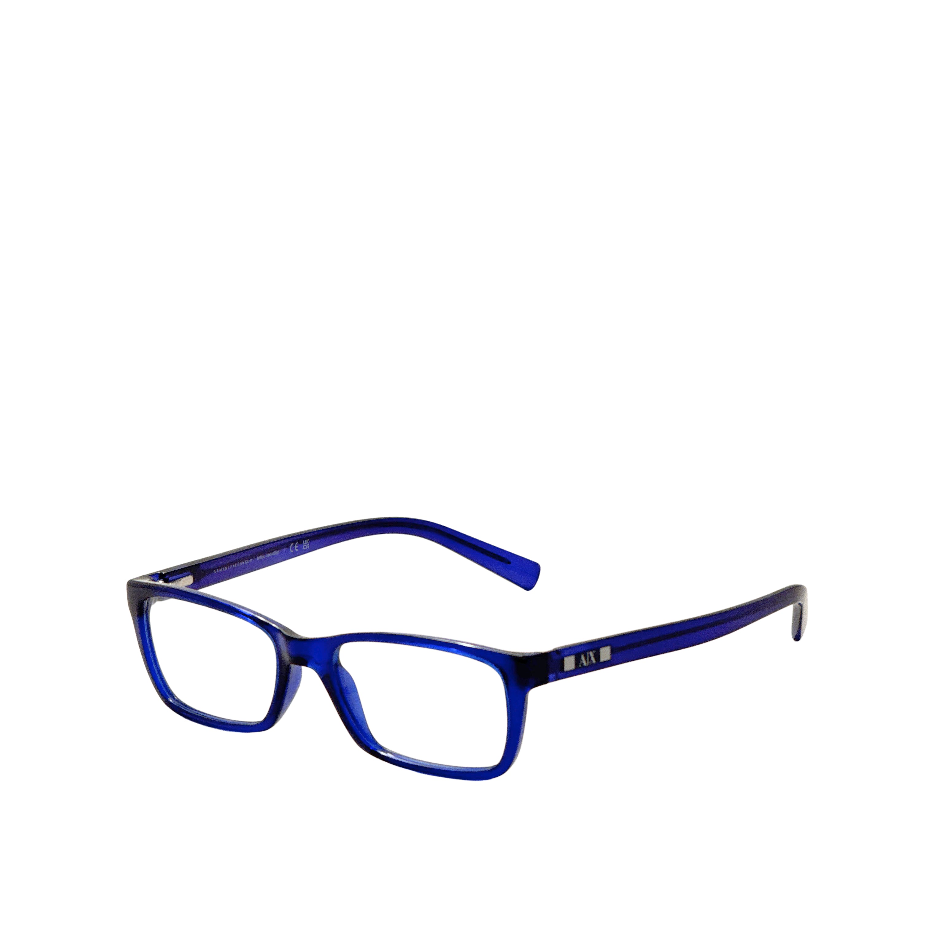 Armani Exchange Men's 53mm Shiny Transparent Blue Eyeglasses AX3007-8018-53