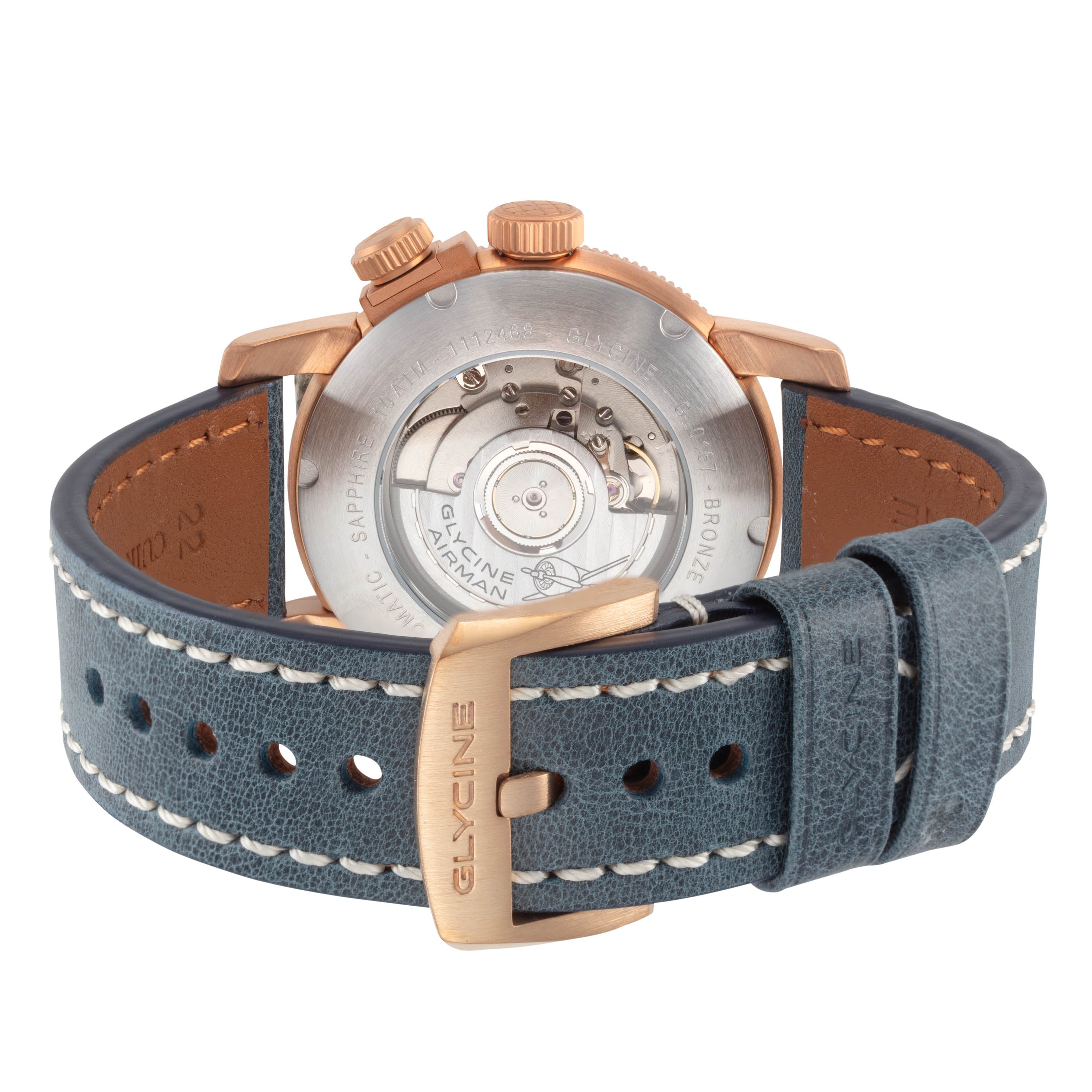 Glycine Men's Airman Contemporary Bronze GMT 44mm Automatic Watch GL0167