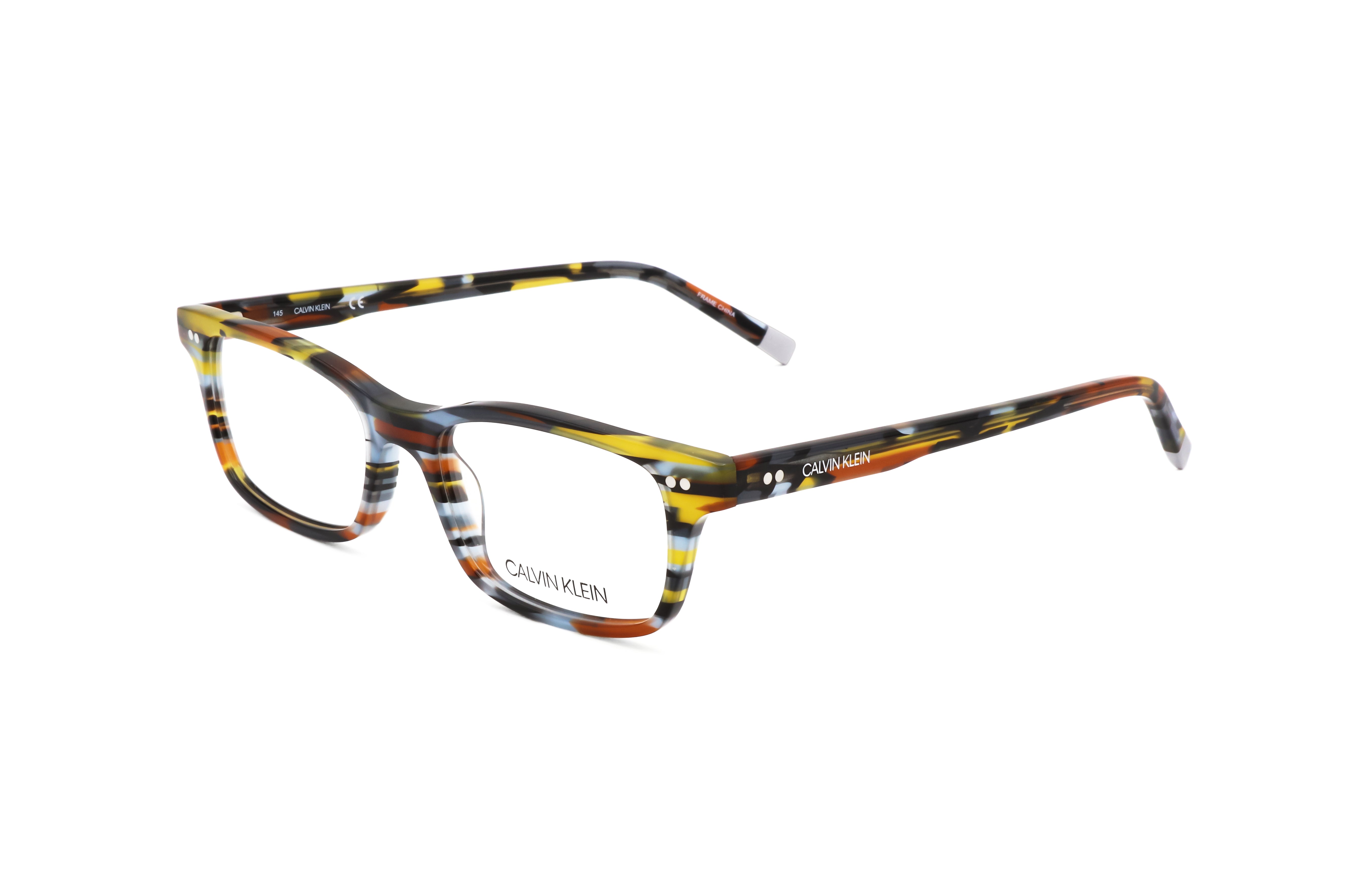 Calvin Klein Unisex 51 mm Striped Brown Grey Eyeglasses CK5989-064-51