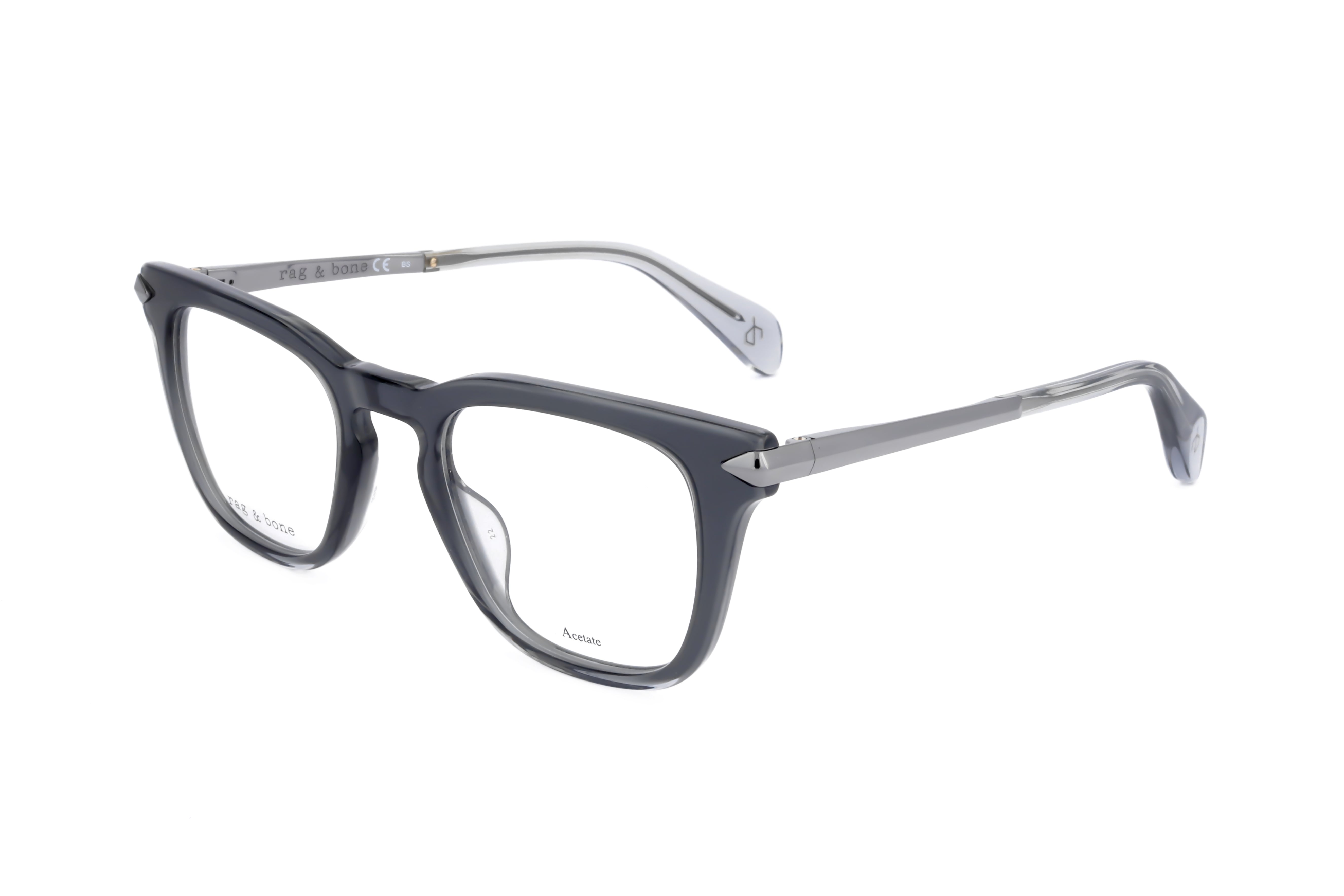 Rag & Bone Men's 48 mm Grey Eyeglasses RNB7048-KB7-48