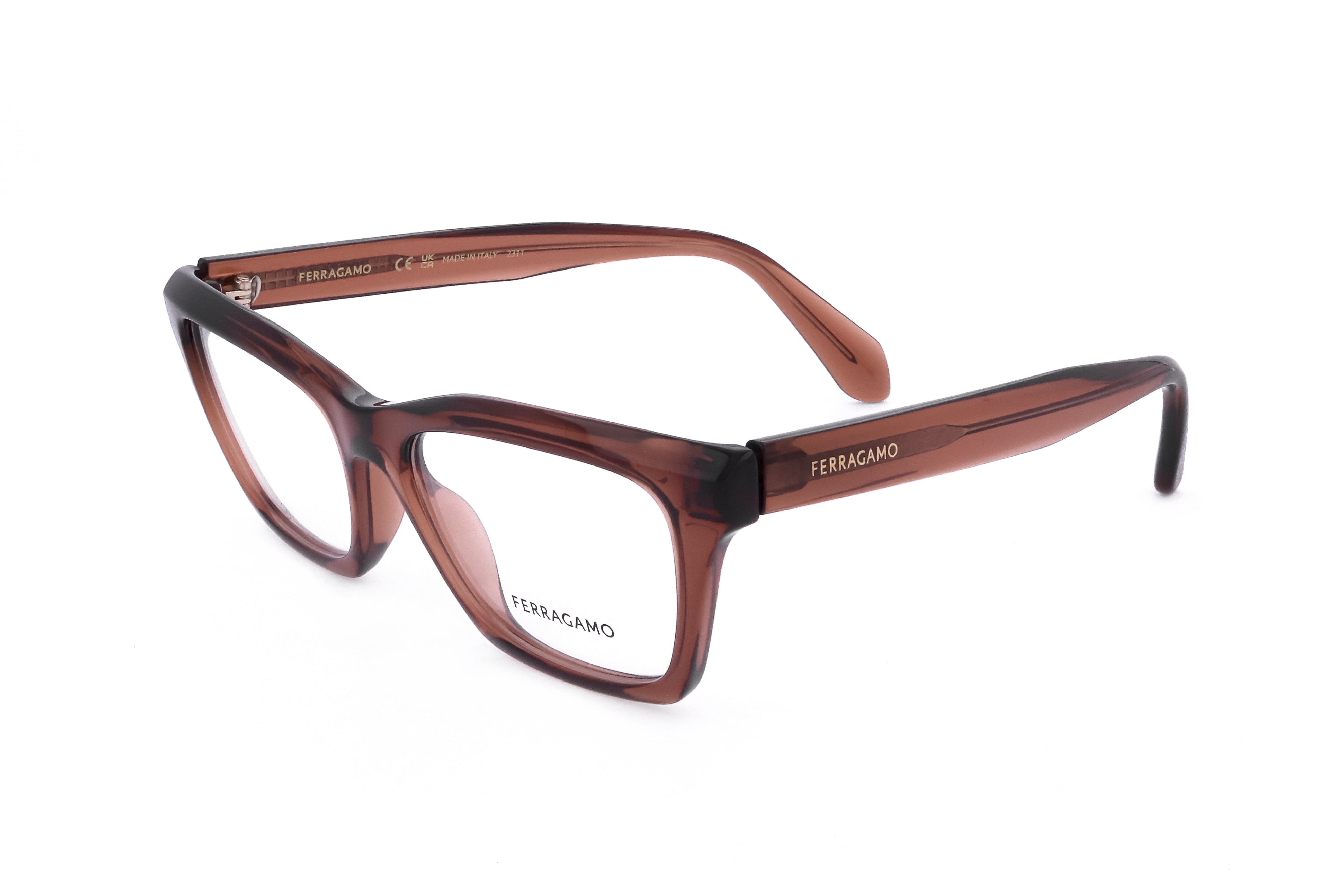 Ferragamo Women's 53 mm Transparent Brown Eyeglasses SF2986-232-53