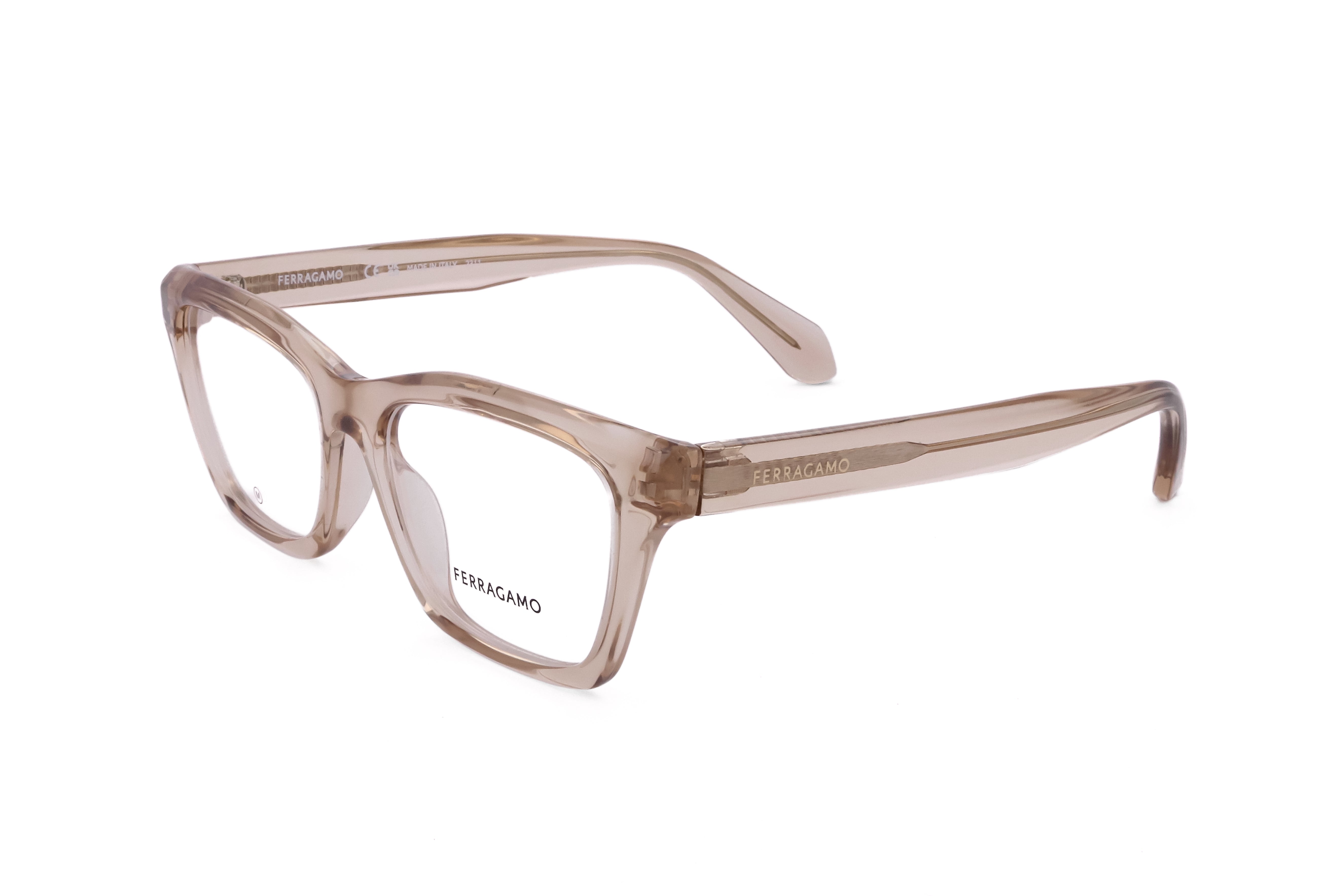 Ferragamo Women's 53 mm Transparent Beige Eyeglasses SF2986-259-53