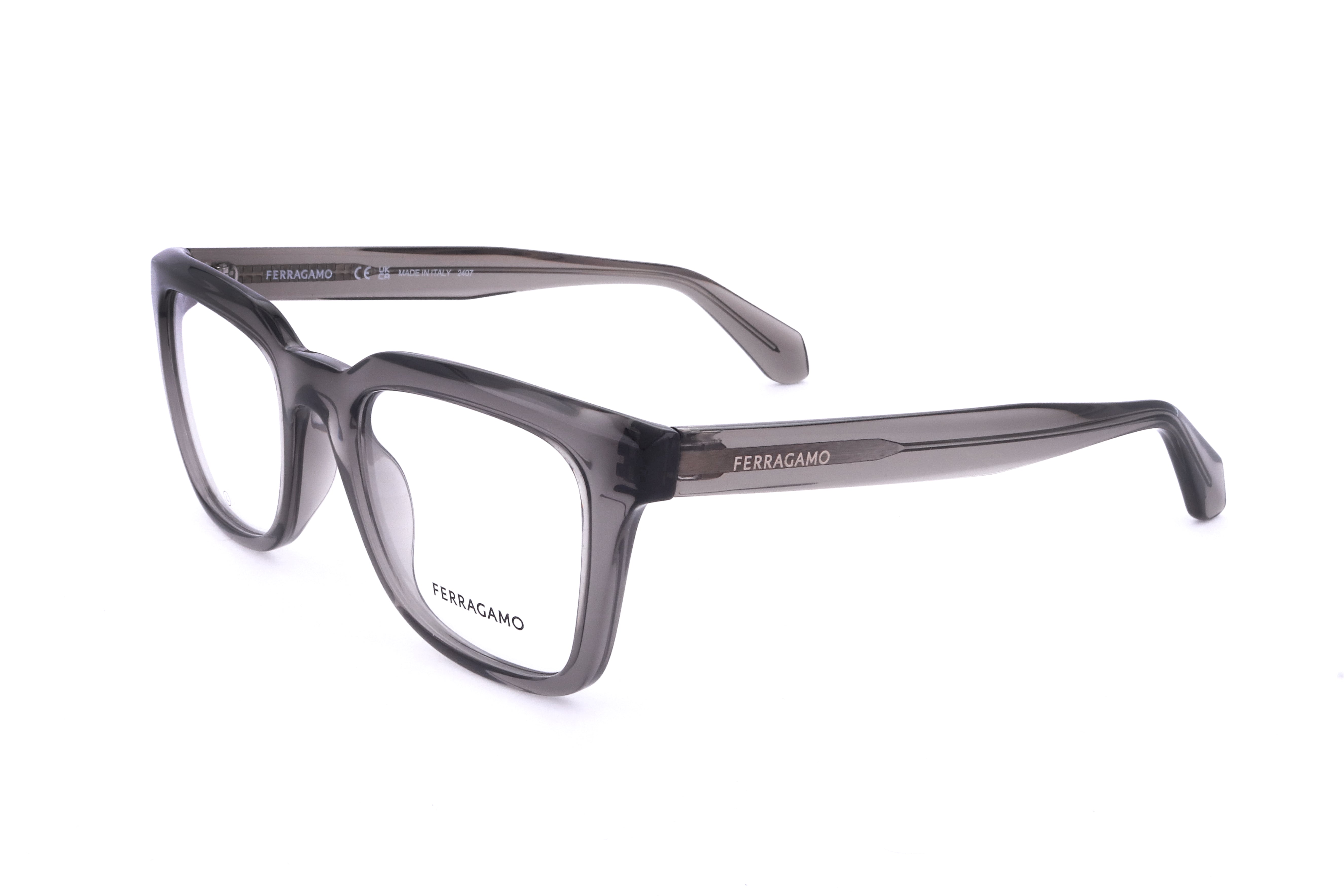 Ferragamo Men's 52 mm Transparent Grey Eyeglasses SF2990-020-52