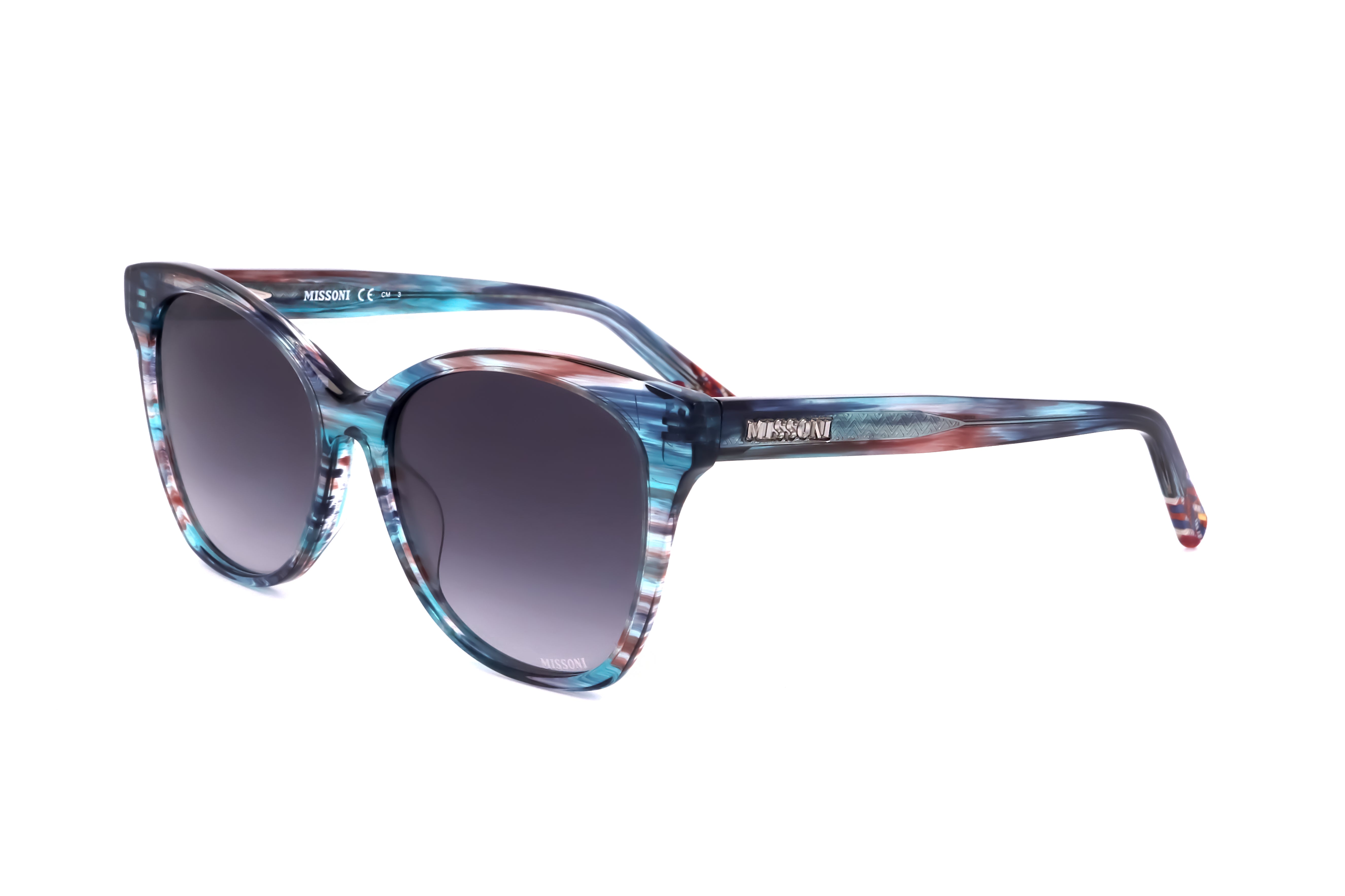 Missoni Women's 54 mm Transparent Blue Multi Sunglasses MIS0007-S-38I-54