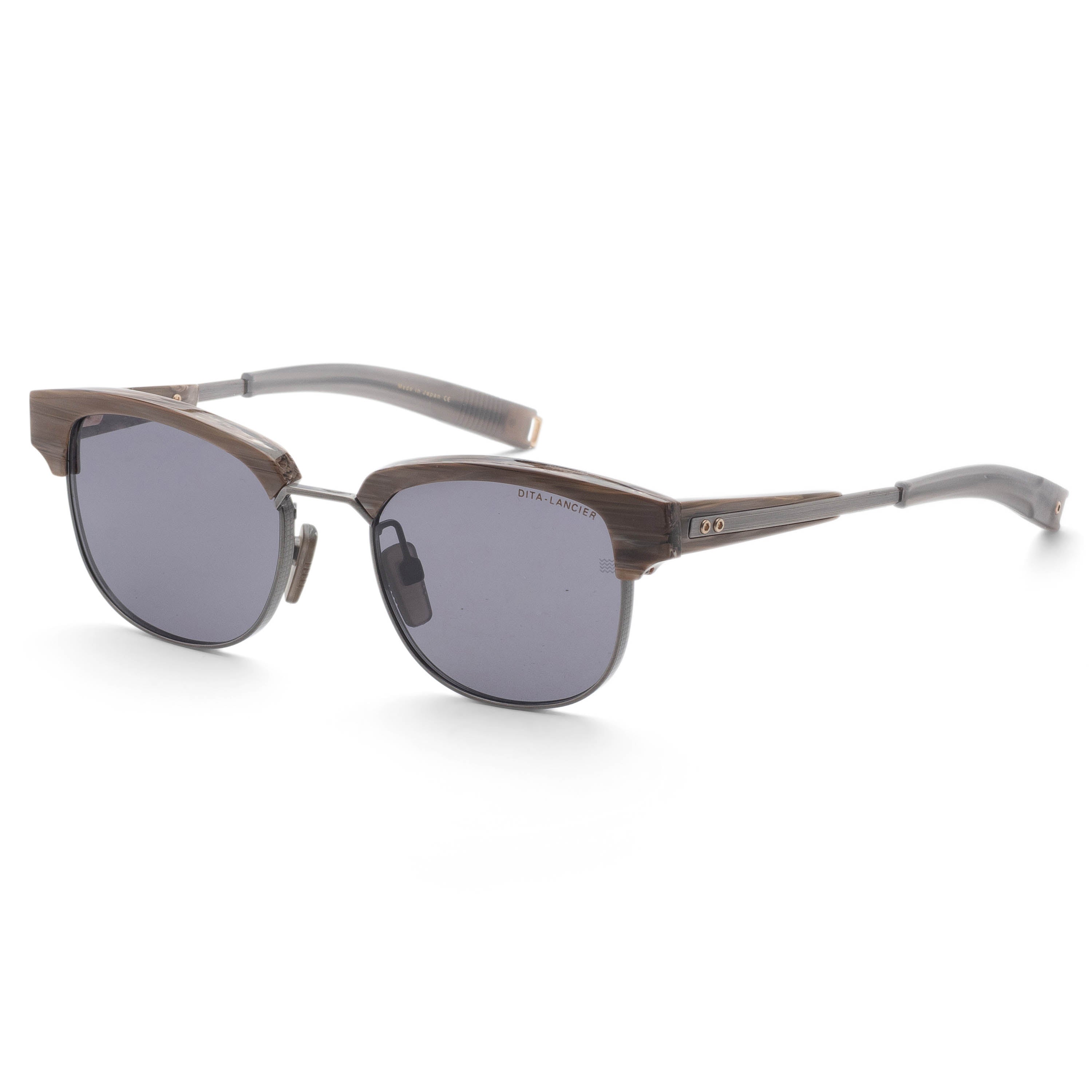 Dita Men's Lancier 51mm Antique Silver Beach Wood Polarized Sunglasses DLS411-A-02
