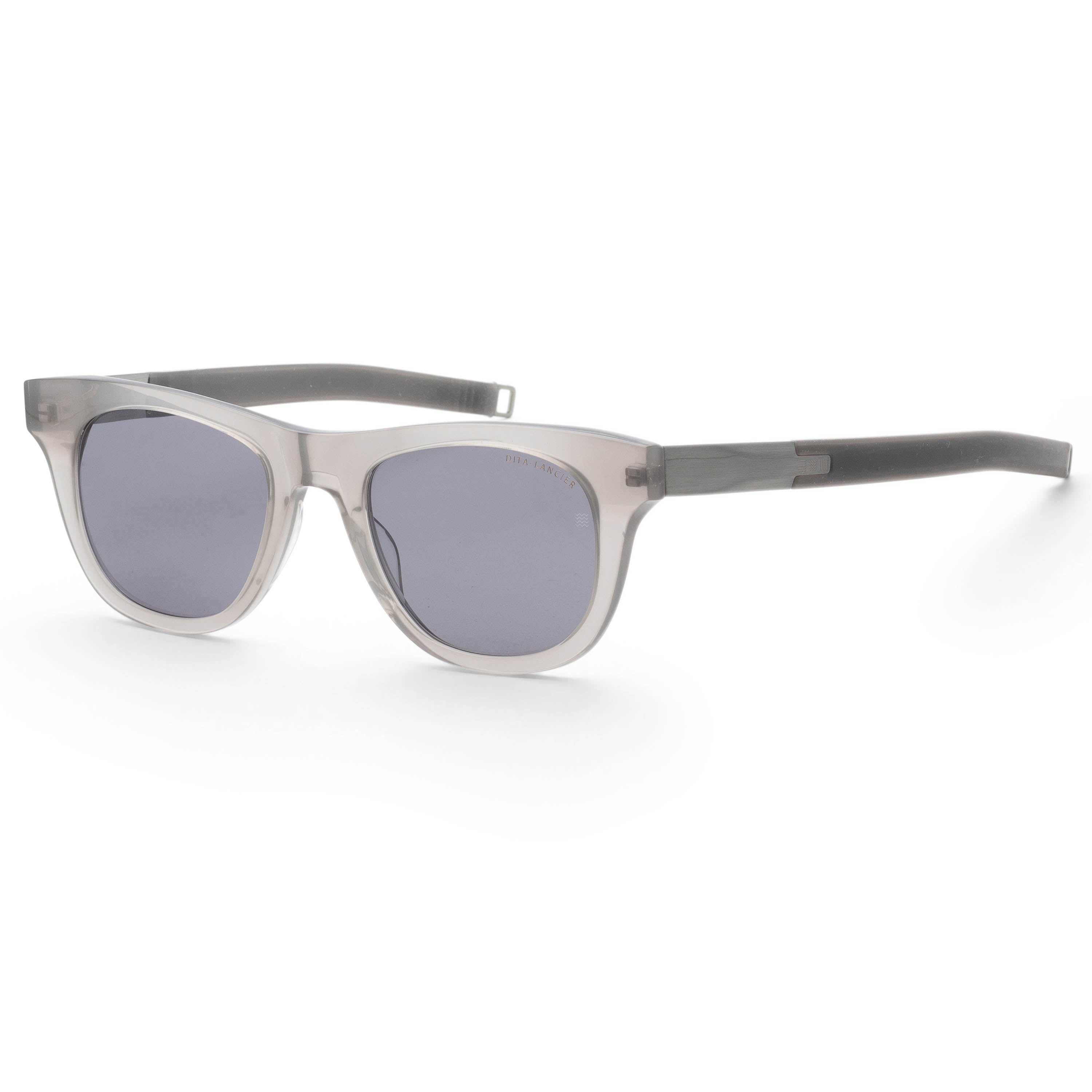 Dita Unisex Lancier 50mm Stone Grey Brushed Antique Silver Sunglasses DLS443-A-02