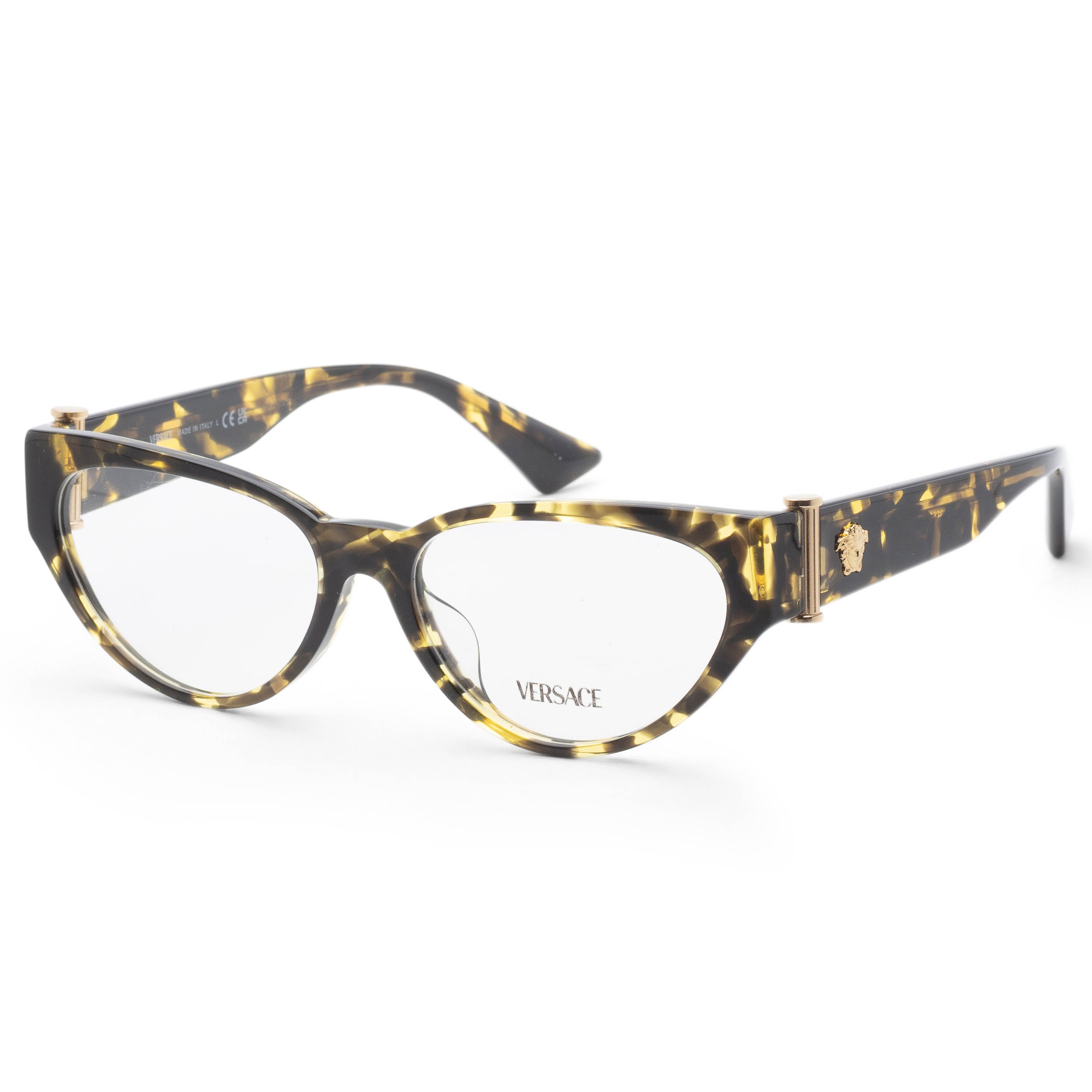 Versace Women's 55mm Brown Yellow Havana Eyeglasses VE3366F-5428-55