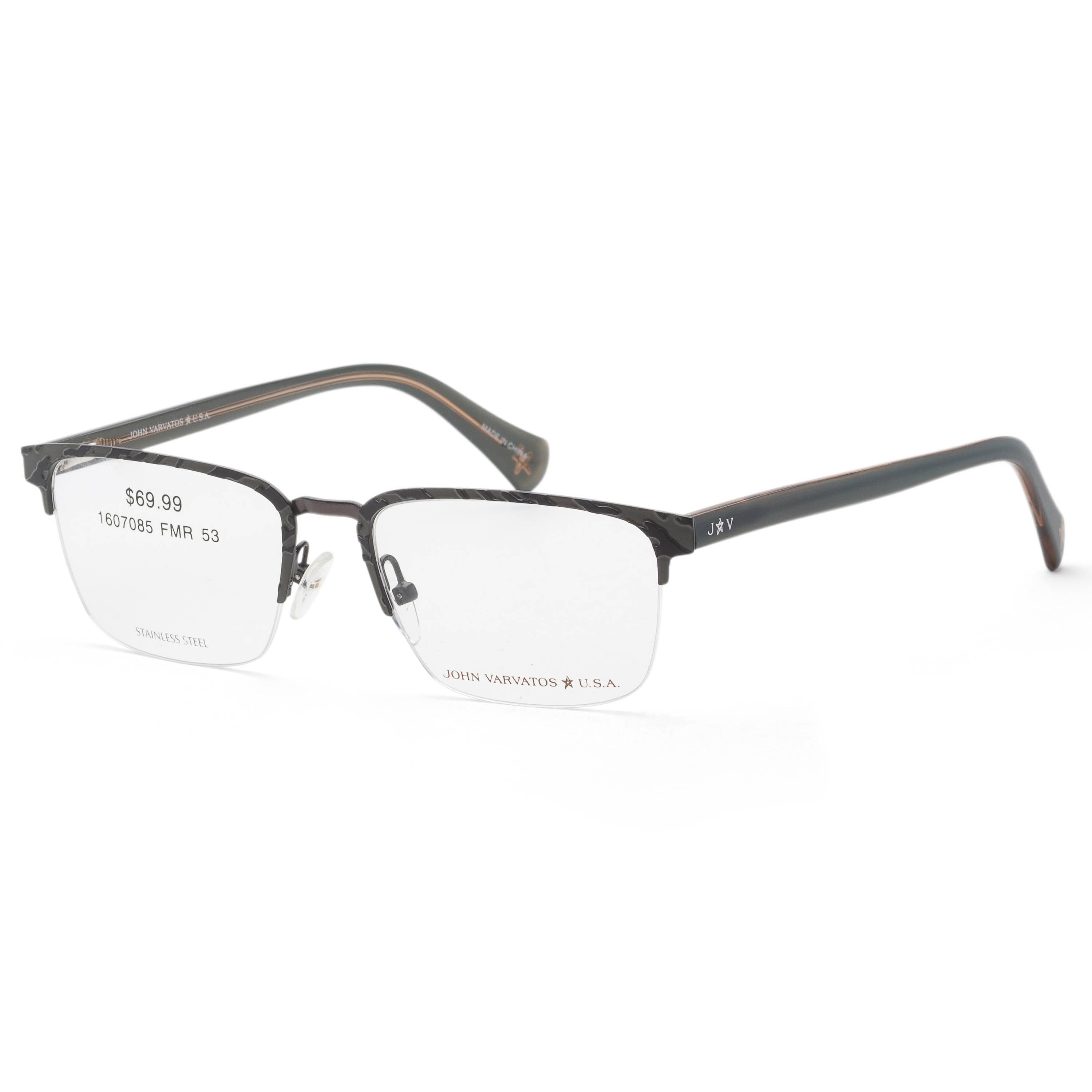 John Varvatos Men's 53mm Black Eyeglasses VJVC007530BLA