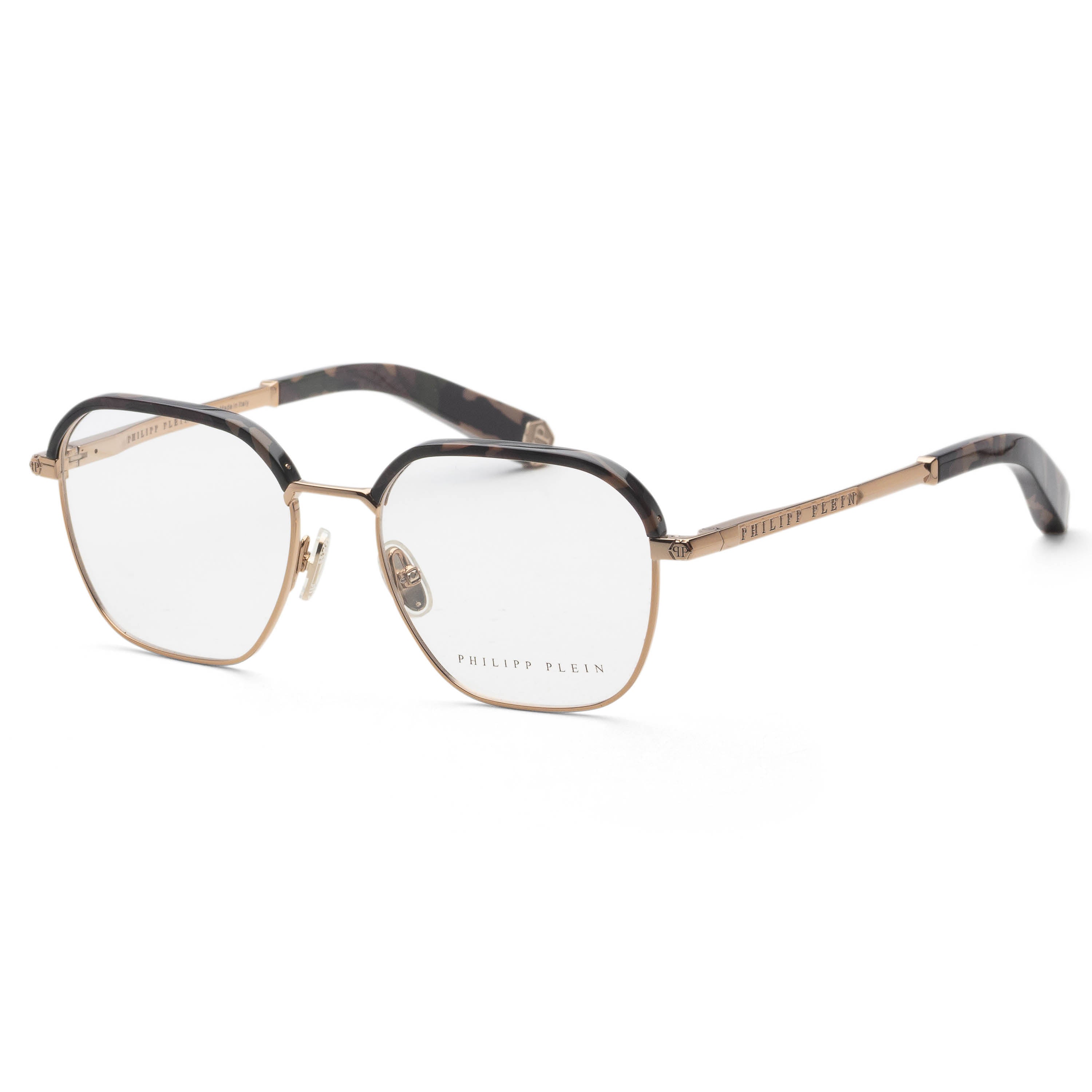 Philipp Plein Men's 52mm Havana Gold Eyeglasses VPP017M5208FF