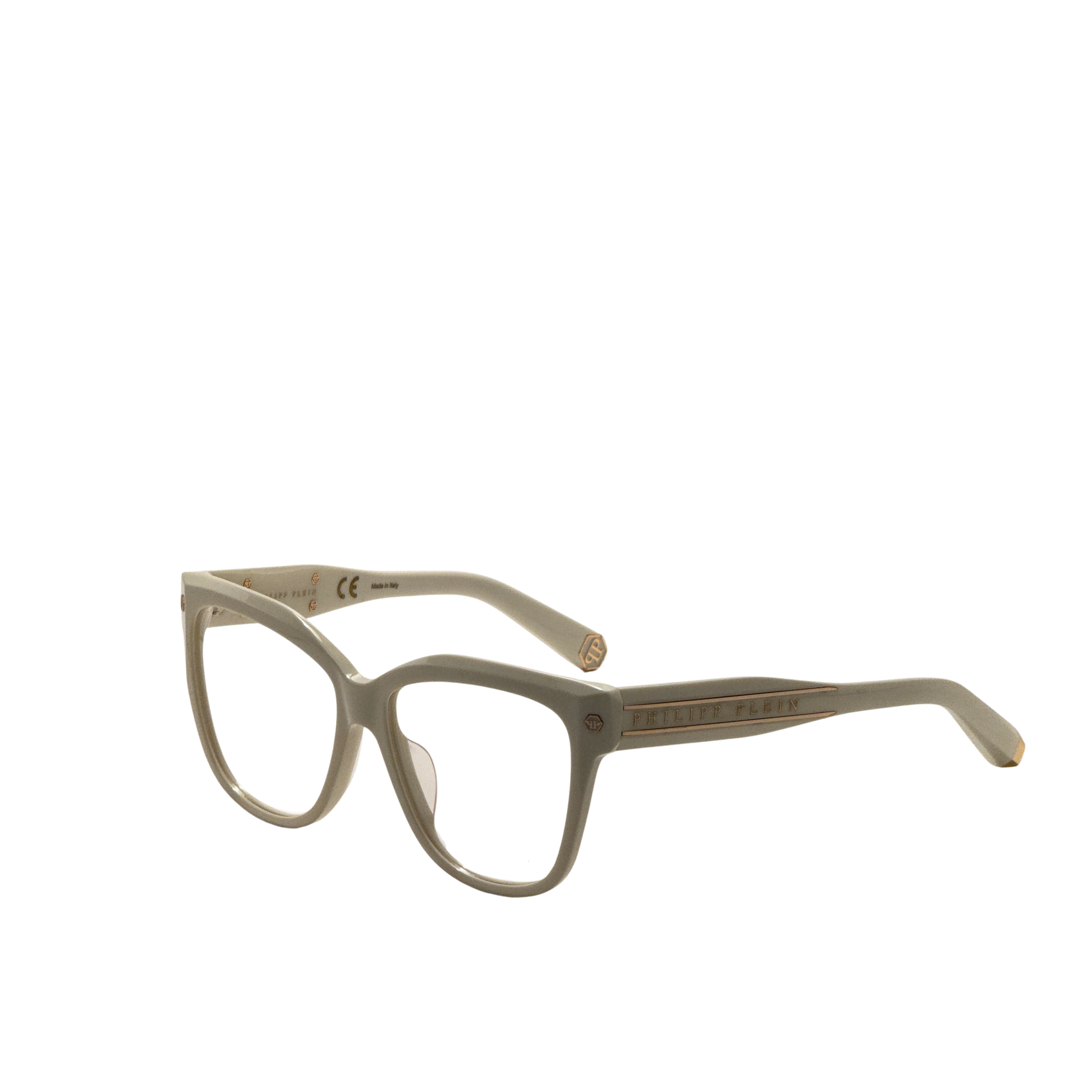 Philipp Plein Women's 55 mm Shiny Fully Cream Eyeglasses VPP051M5503GF