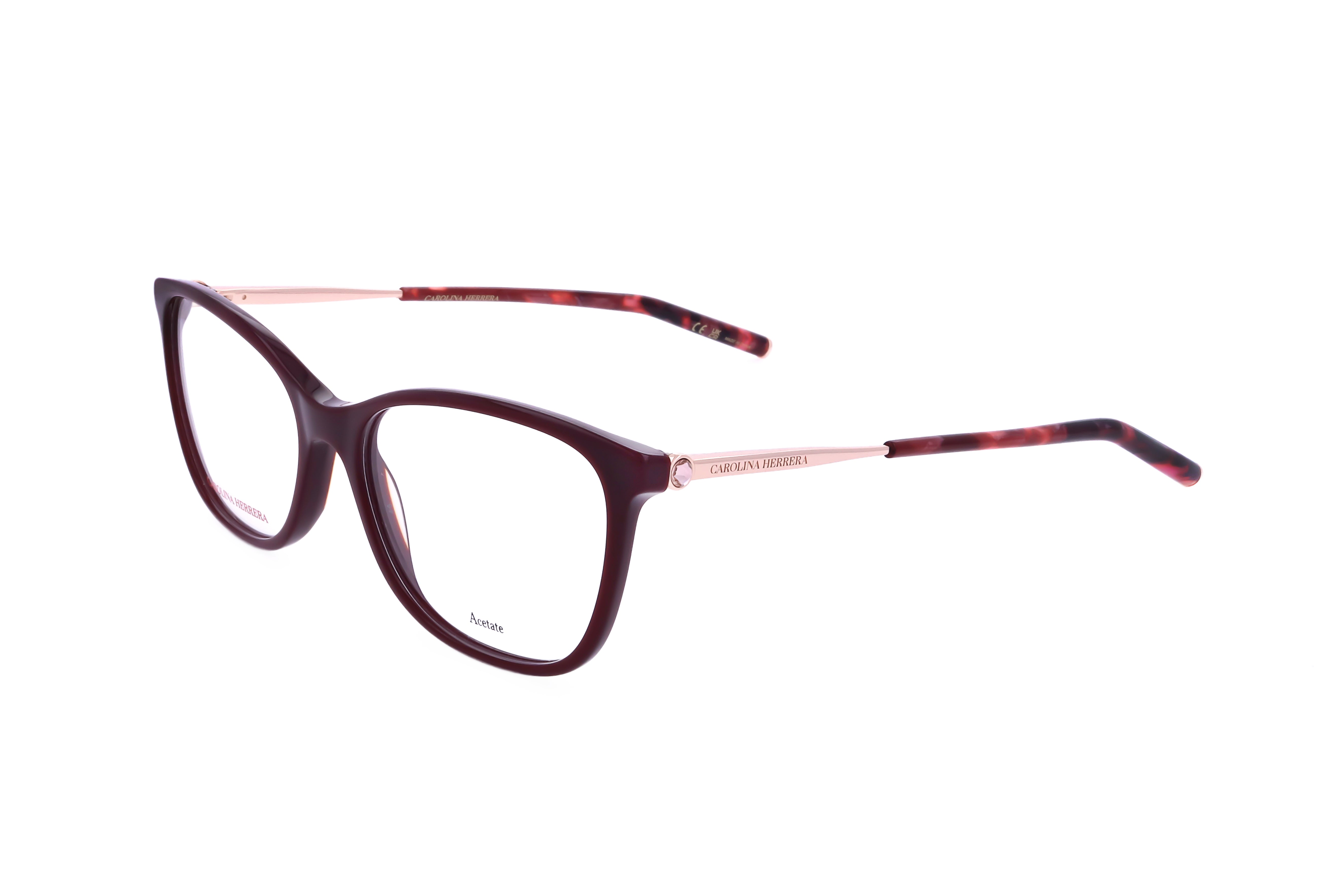 Carolina Herrera Women's 54mm Burgundy Gold Eyeglasses HER0197-6K3-54
