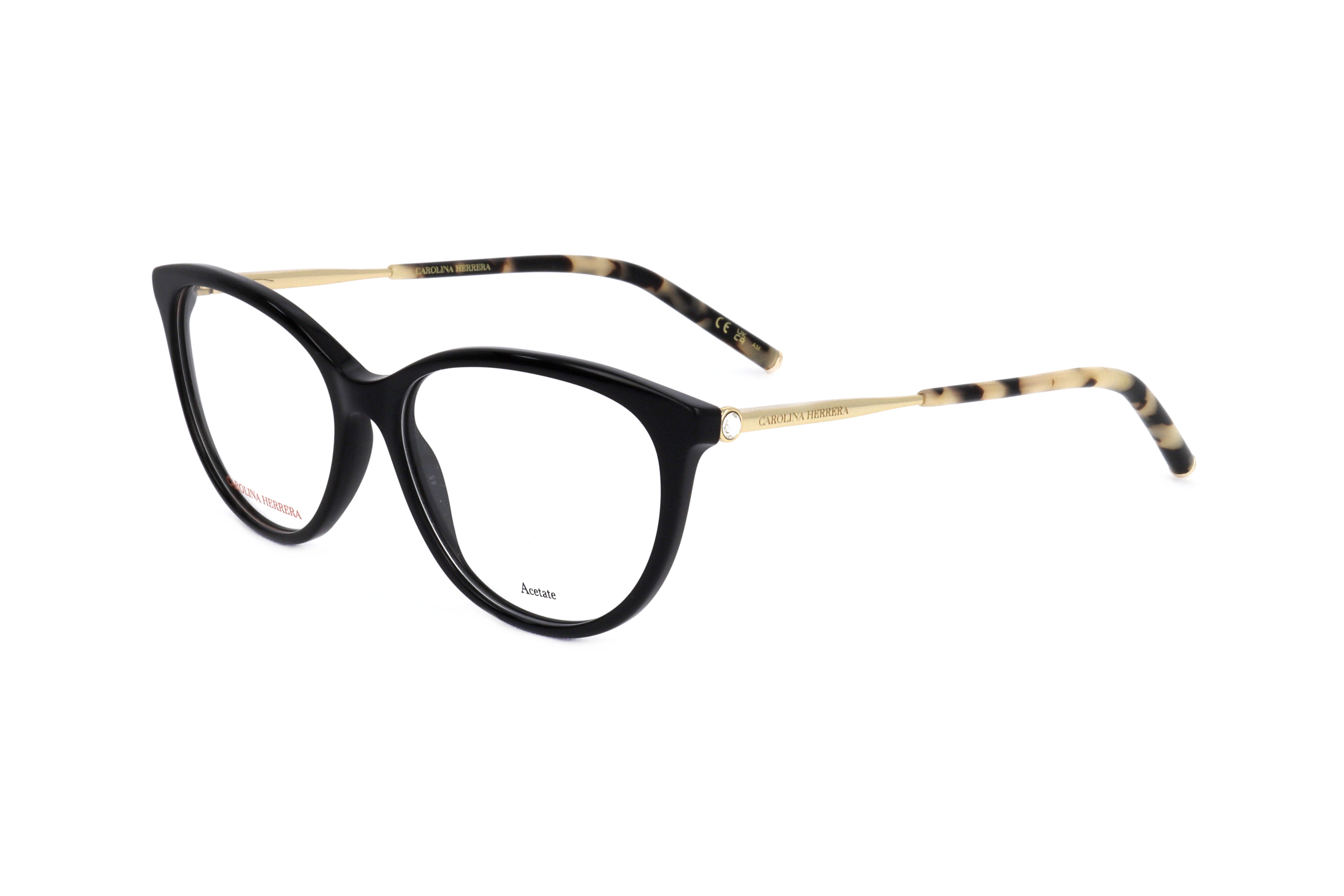 Carolina Herrera Women's 55mm Black Gold Eyeglasses HER0196-2M2-55