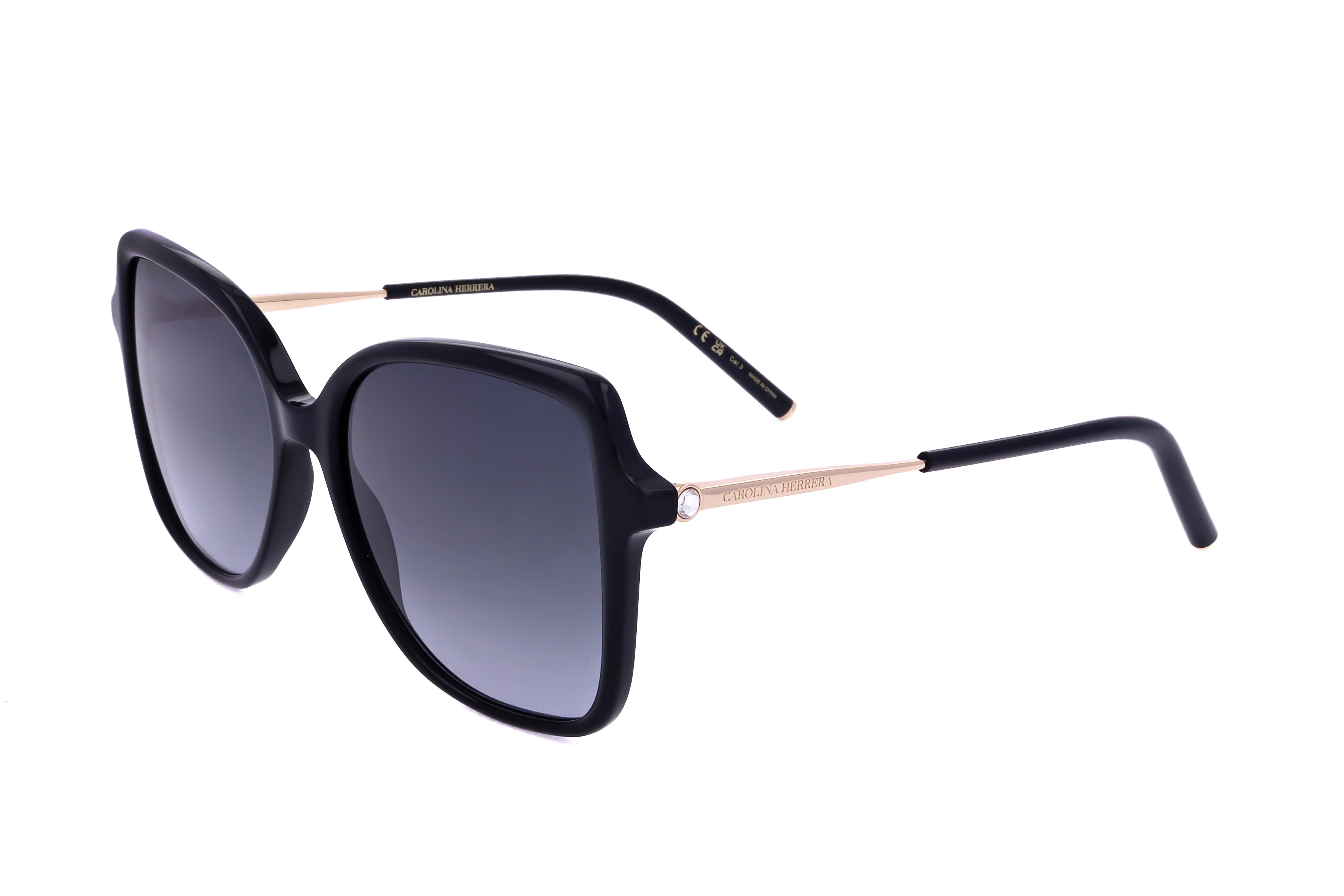 Carolina Herrera Women's 55mm Black Gold Sunglasses HER0179-S-2M2-55