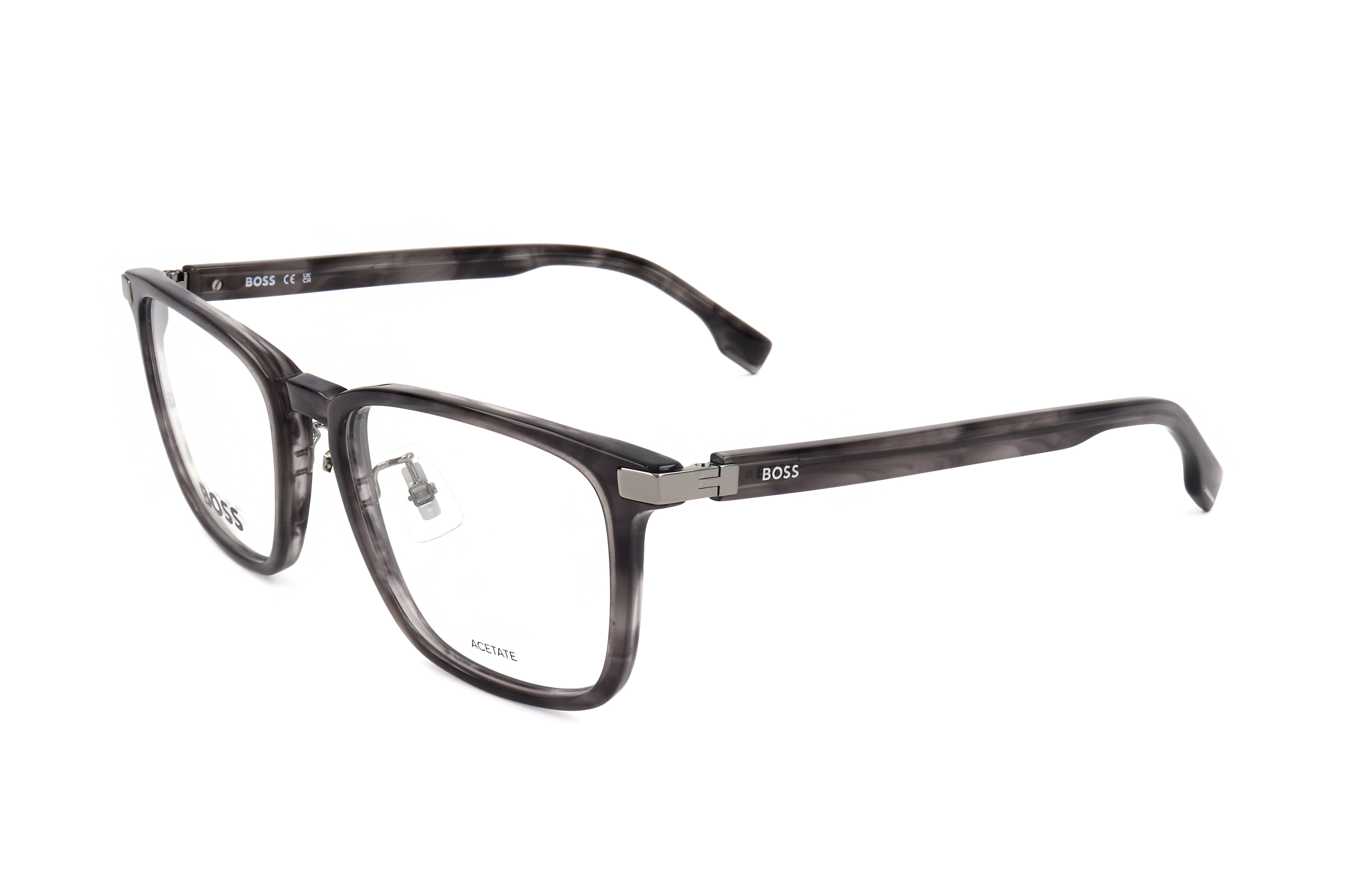 Hugo Boss Men's 54mm Grey Horn Eyeglasses BOSS1408-F-2W8-54