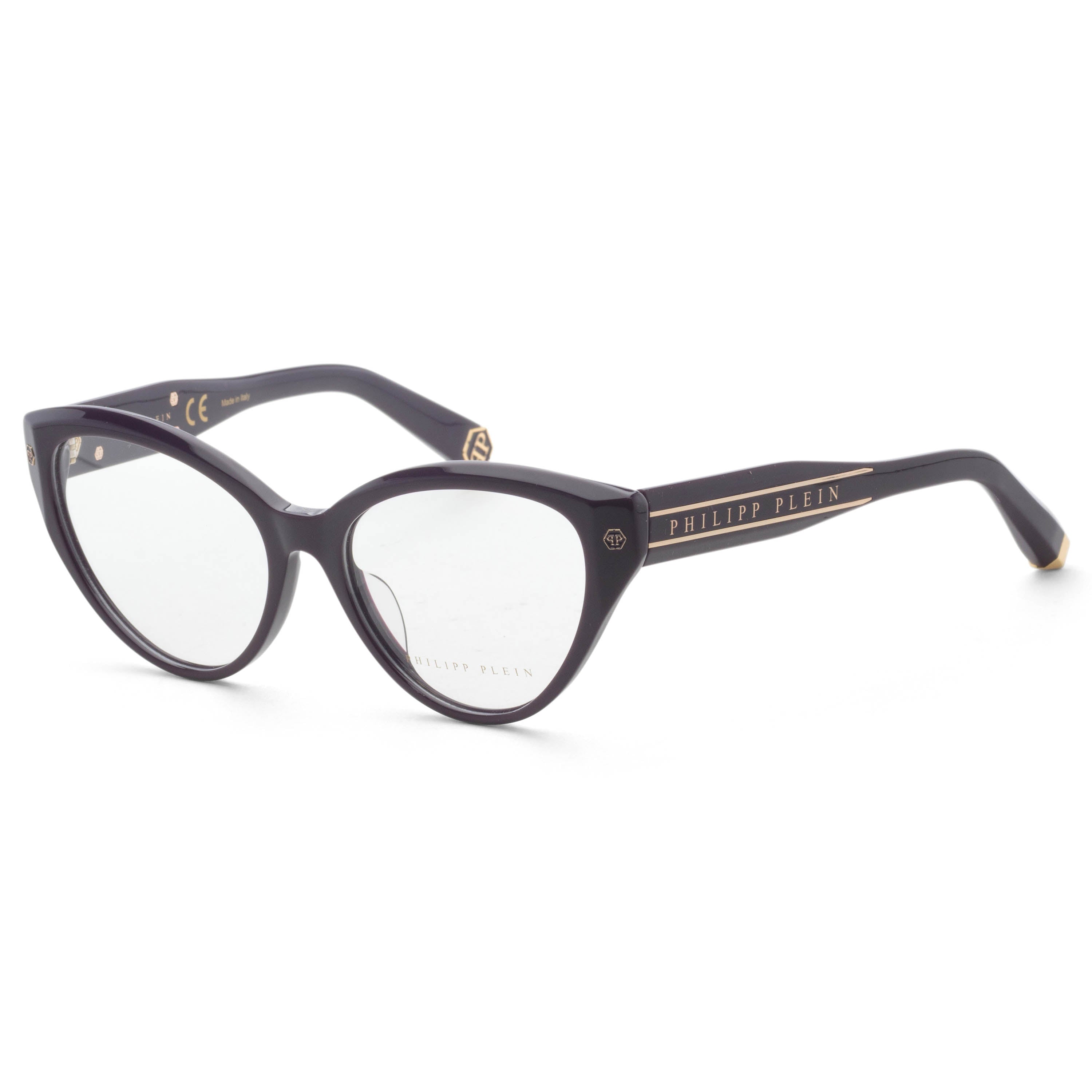 Philipp Plein Women's 54 mm Shiny Violet Eyeglasses VPP052M5409NU