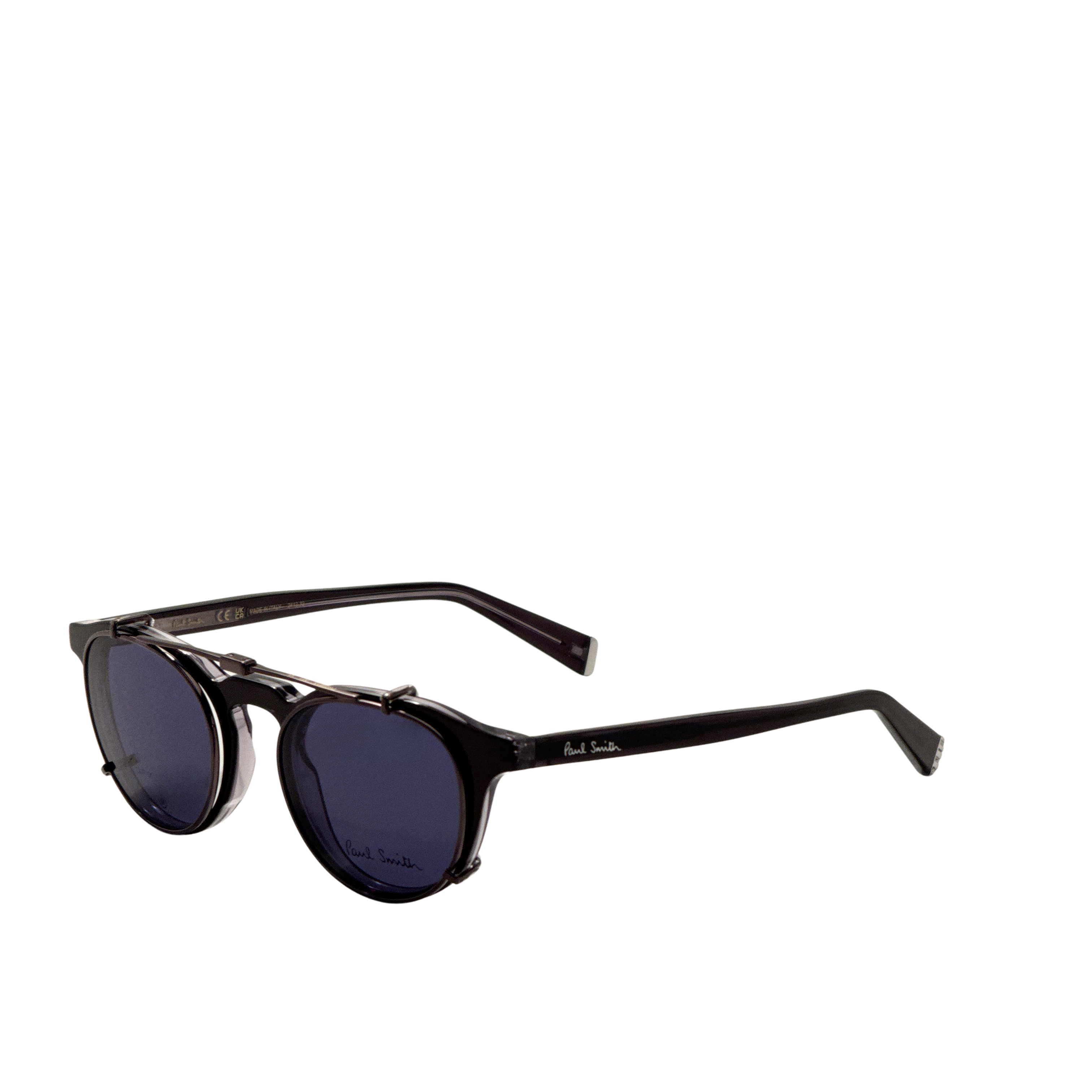 Paul Smith Unisex Keyes 48mm Black Transparent Grey Eyeglasses PS24611-001-48