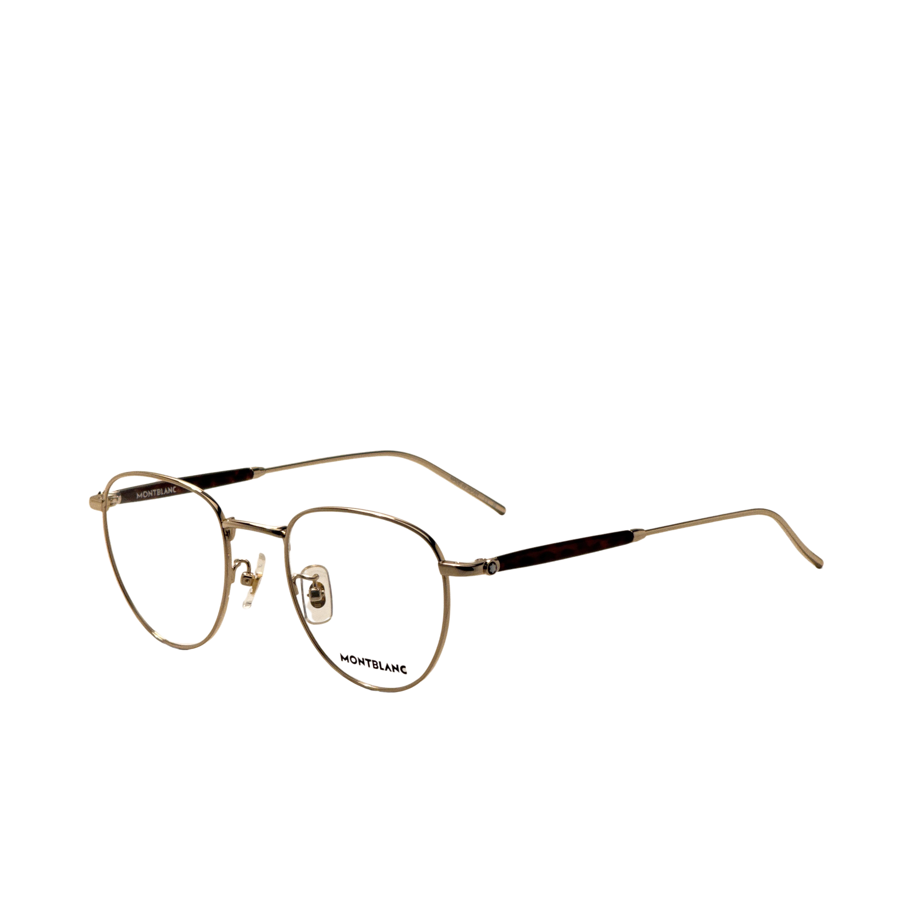 Montblanc Men's 50 mm Havana Gold Eyeglasses MB0410O-002-50