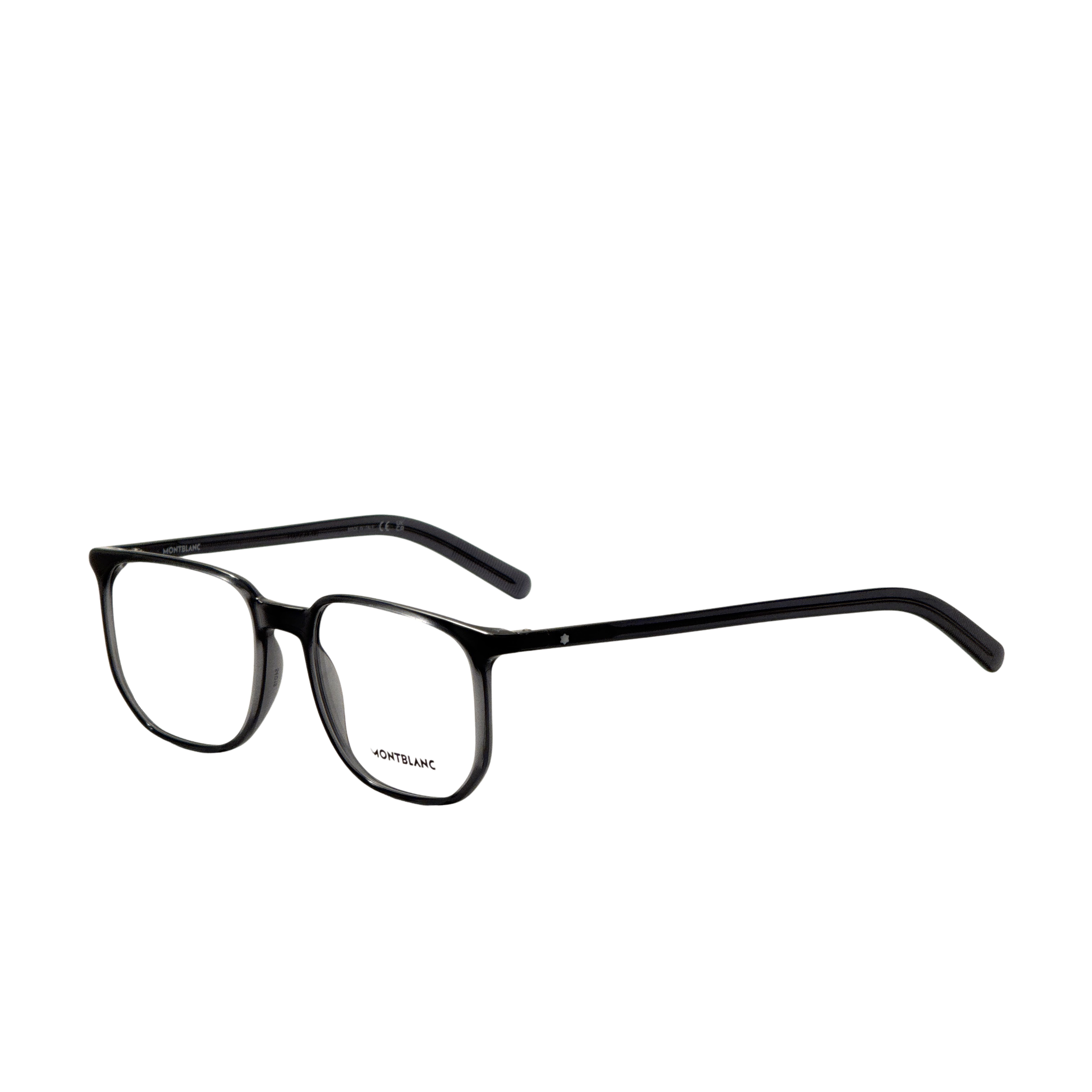 Montblanc Men's 54 mm Shiny Crystal Grey Eyeglasses MB0388O-002-54
