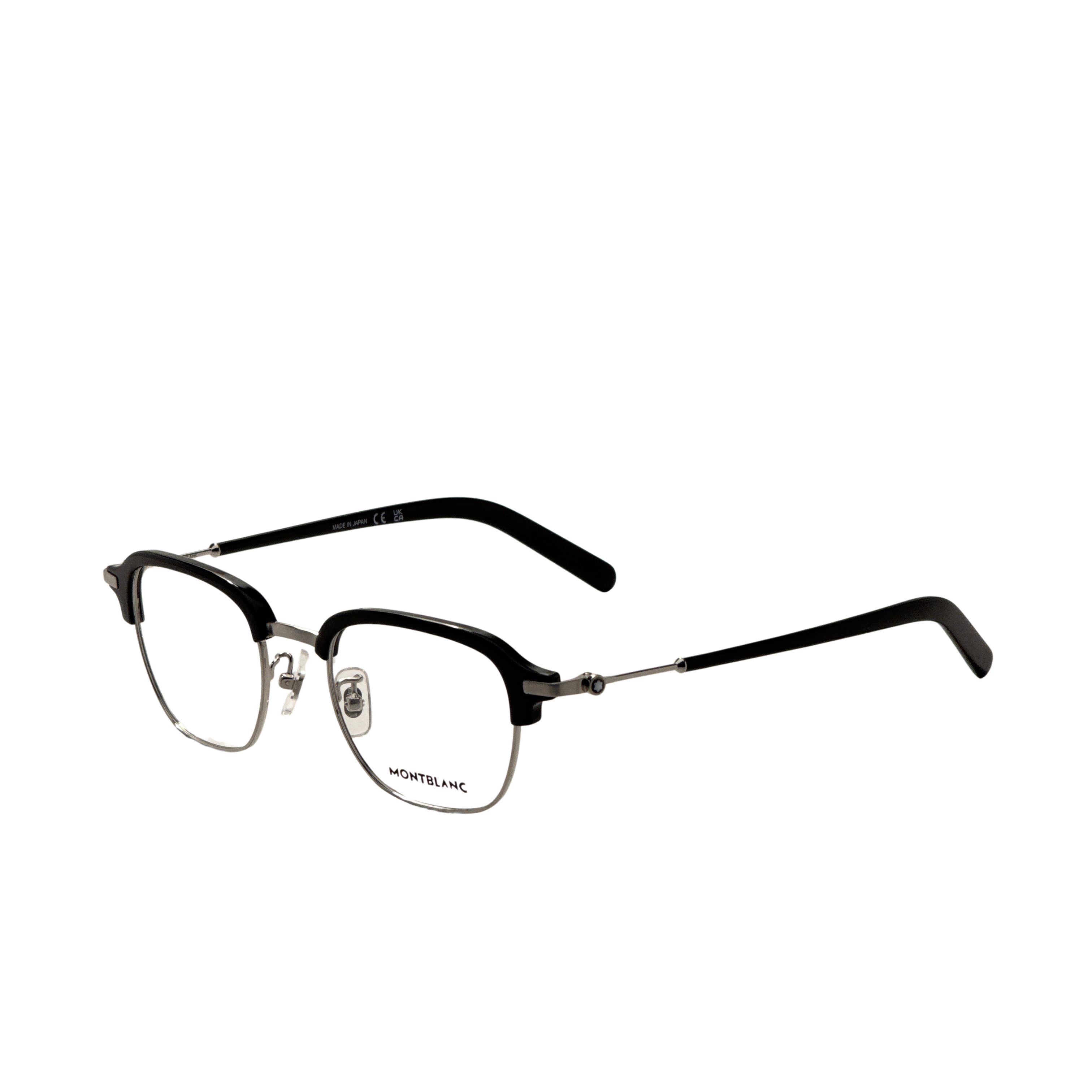 Montblanc Men's 50 mm Black Silver Eyeglasses MB0390O-001-50
