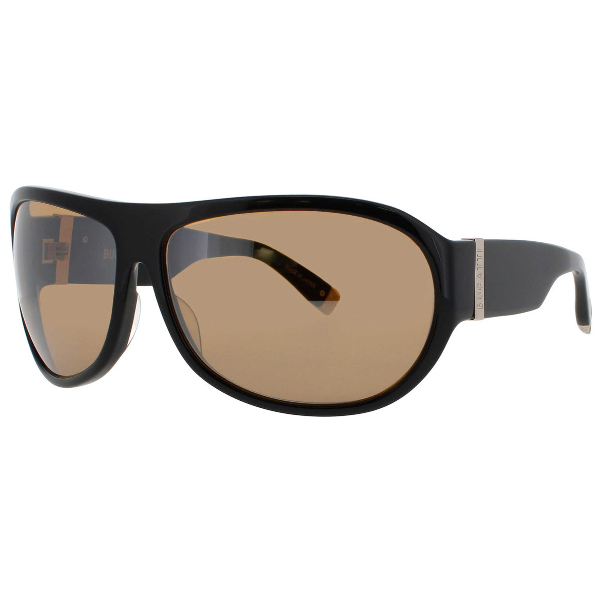 Bugatti Men's 66mm Black Sunglasses 43B-BK