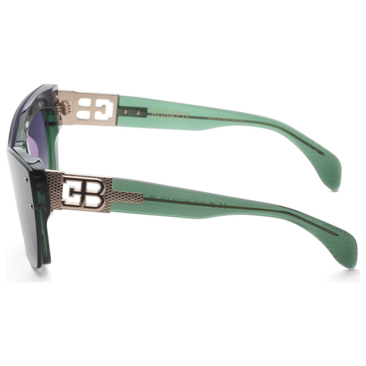 Bugatti Women's 55mm Bottle Green White Gold Sunglasses 48L-BGN-AF