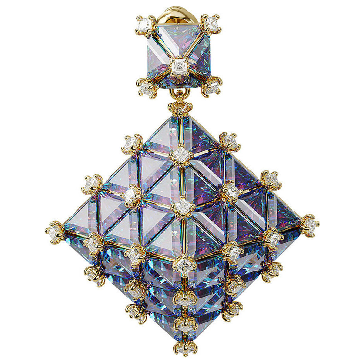 עגיל Curiosa עם קריסטל כחול של Swarovski