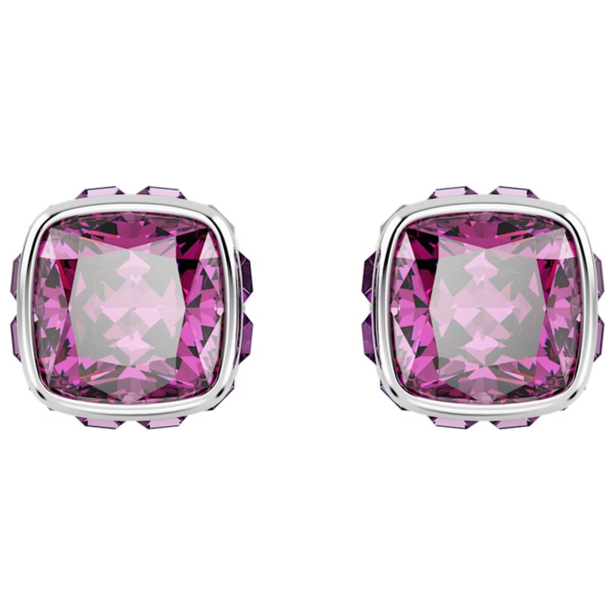 Swarovski Women's Birthstone: February Pink Crystal Earrings 5660797